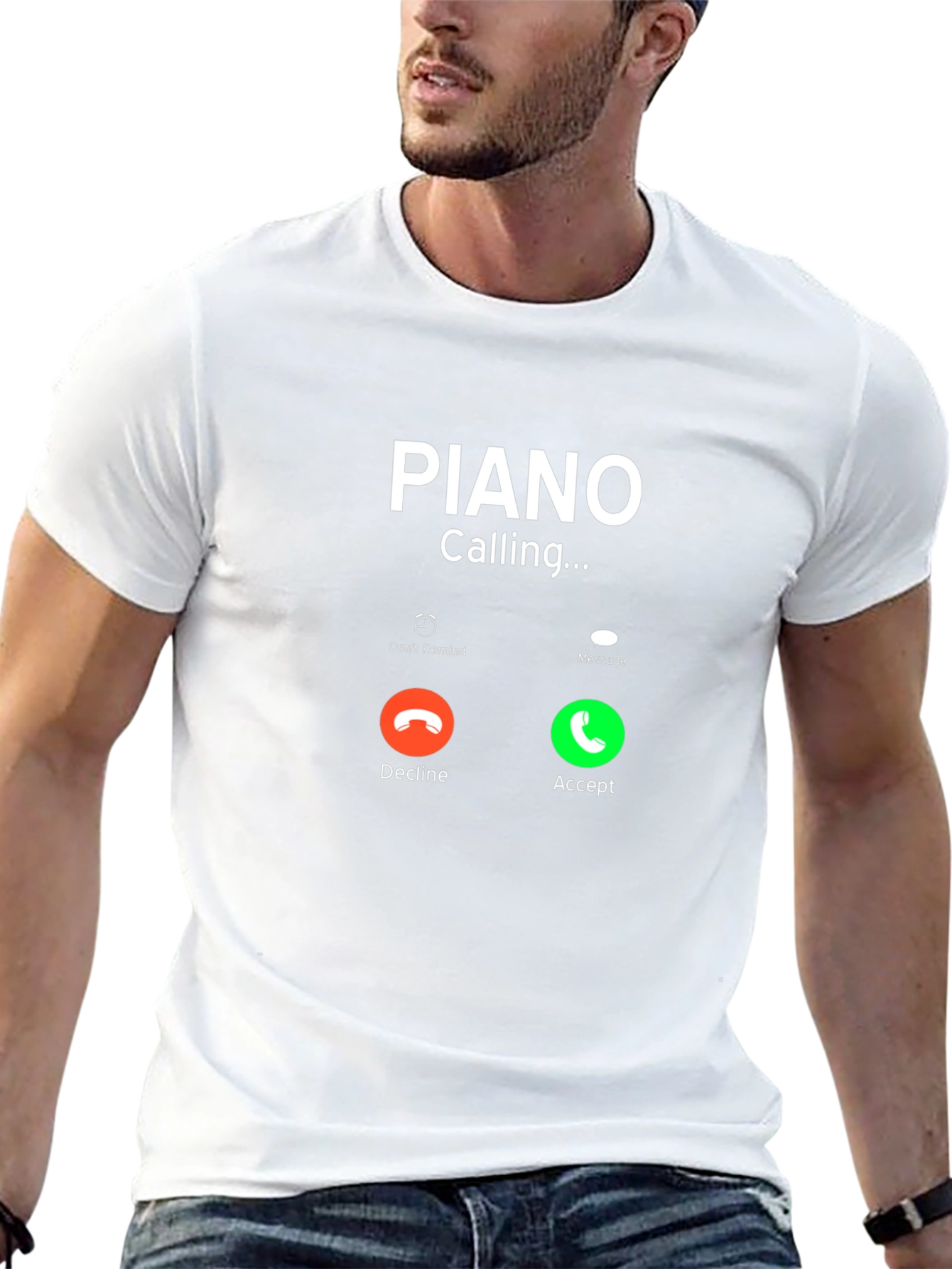 Black Piano Calling Black T-Shirt view 13