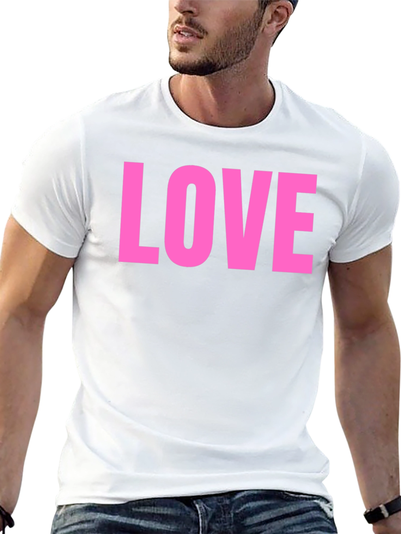 Black Love Graphic Tee - Black Casual T-Shirt view 13