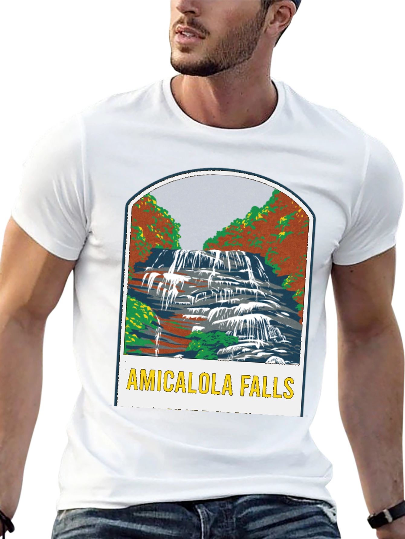 Black Amicalola Falls Black T-Shirt view 13
