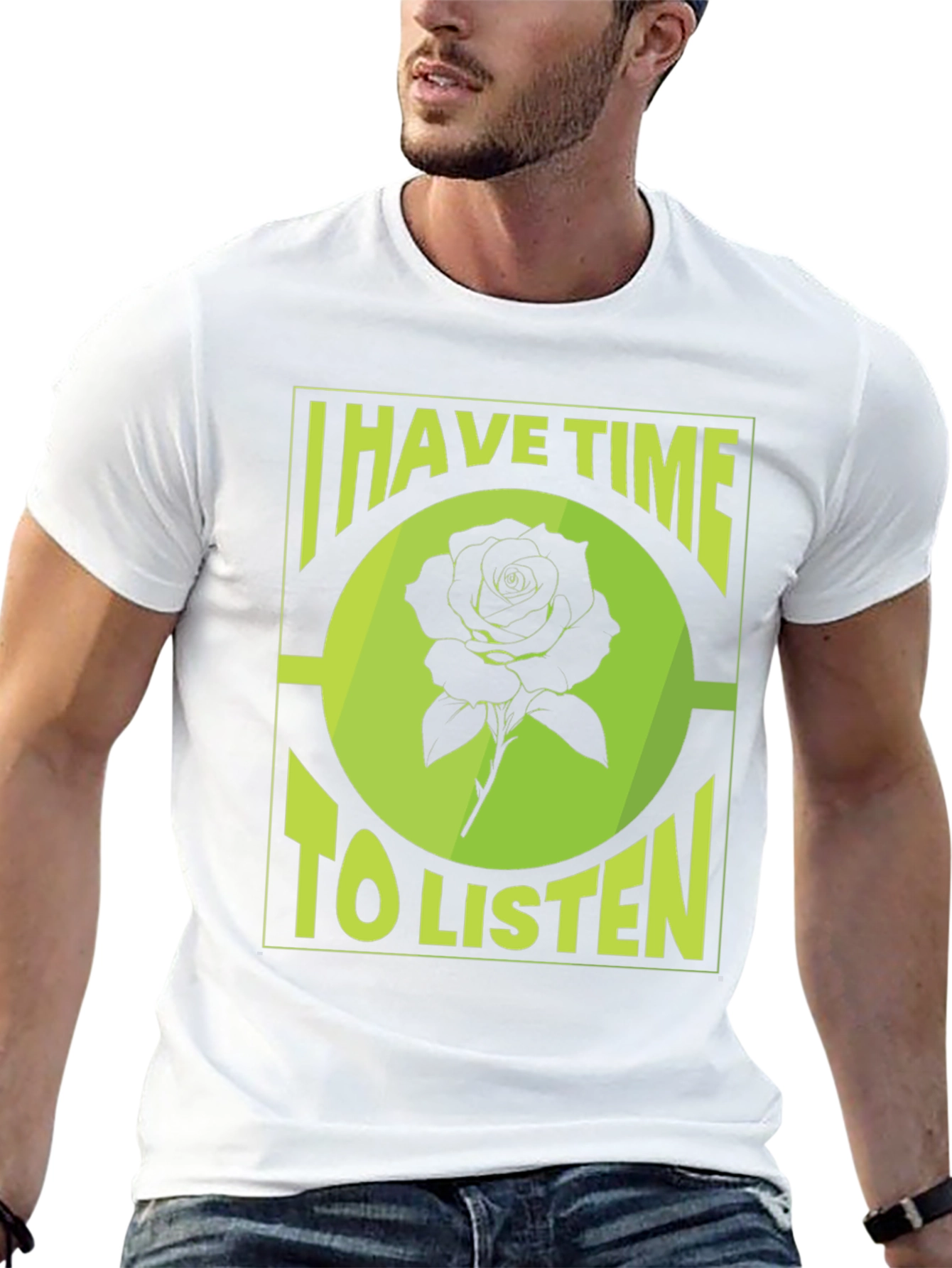 Black I Have Time To Listen Black Graphic Tee view 13