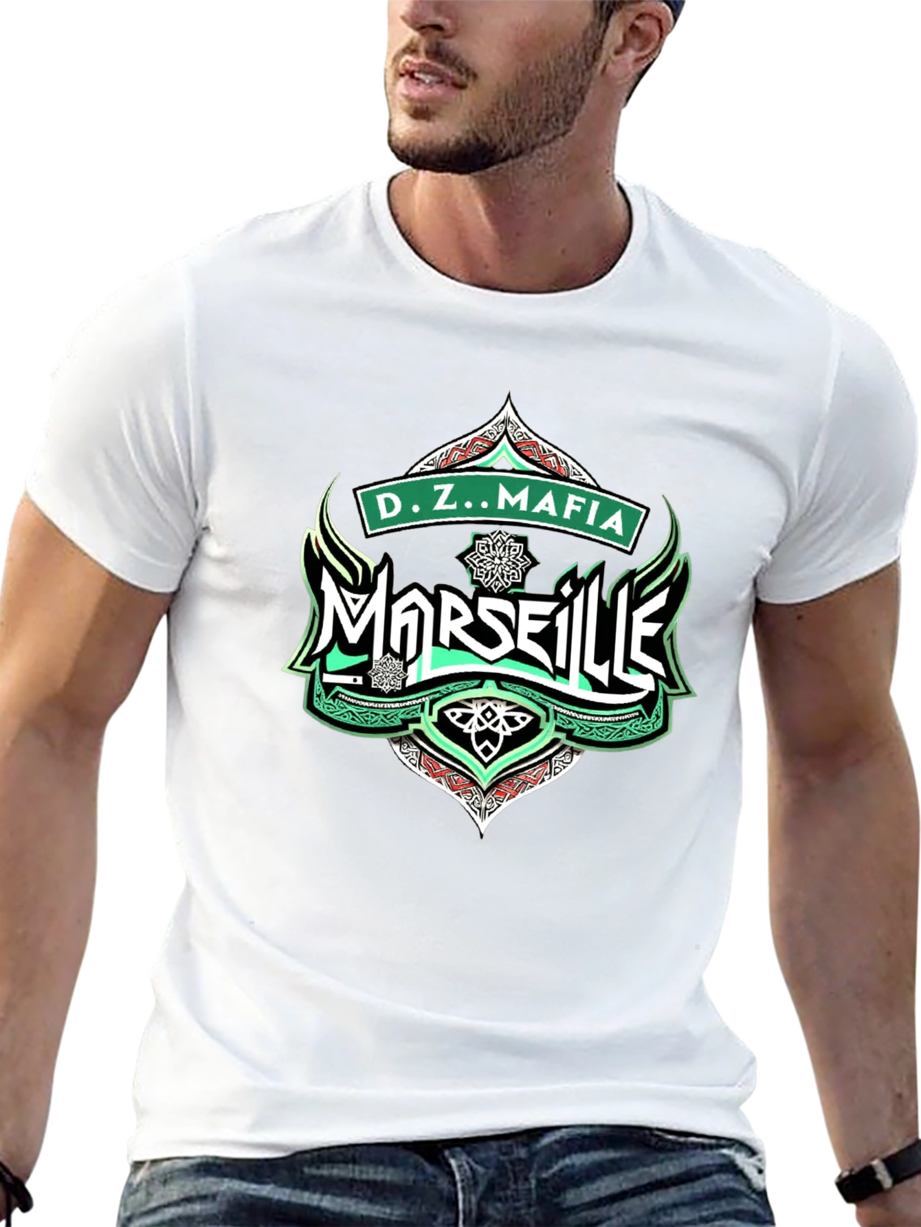 Black D.Z. Mafia Marseille Black T-Shirt view 13