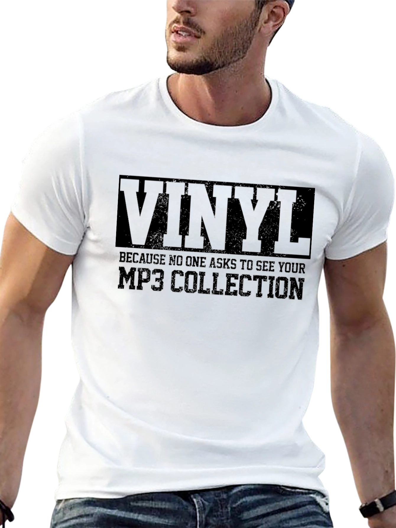 Black Vinyl MP3 Collection Graphic T-Shirt view 13