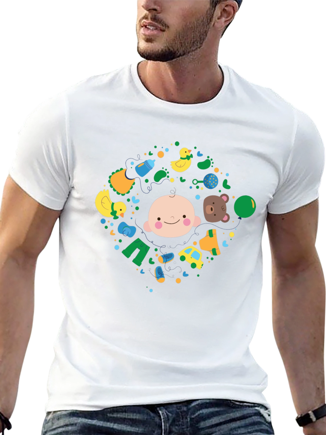 Baby Circle Graphic Tee - Black - 13