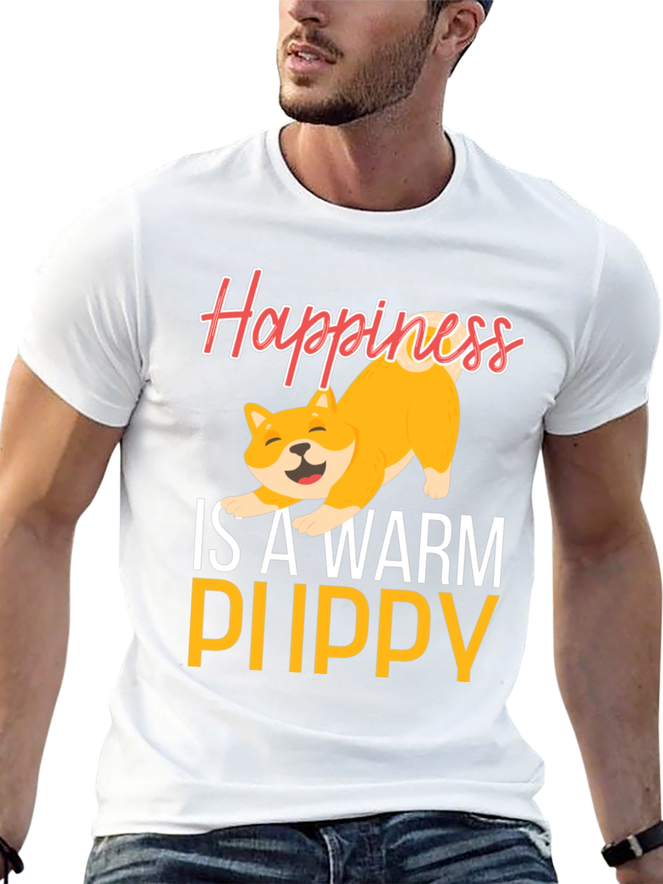 Black Happiness is a Warm Puppy Graphic Tee view 13