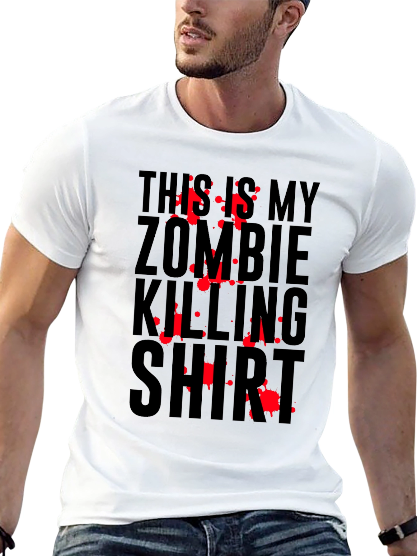 Black Zombie Killing Shirt - Horror Graphic Tee view 13