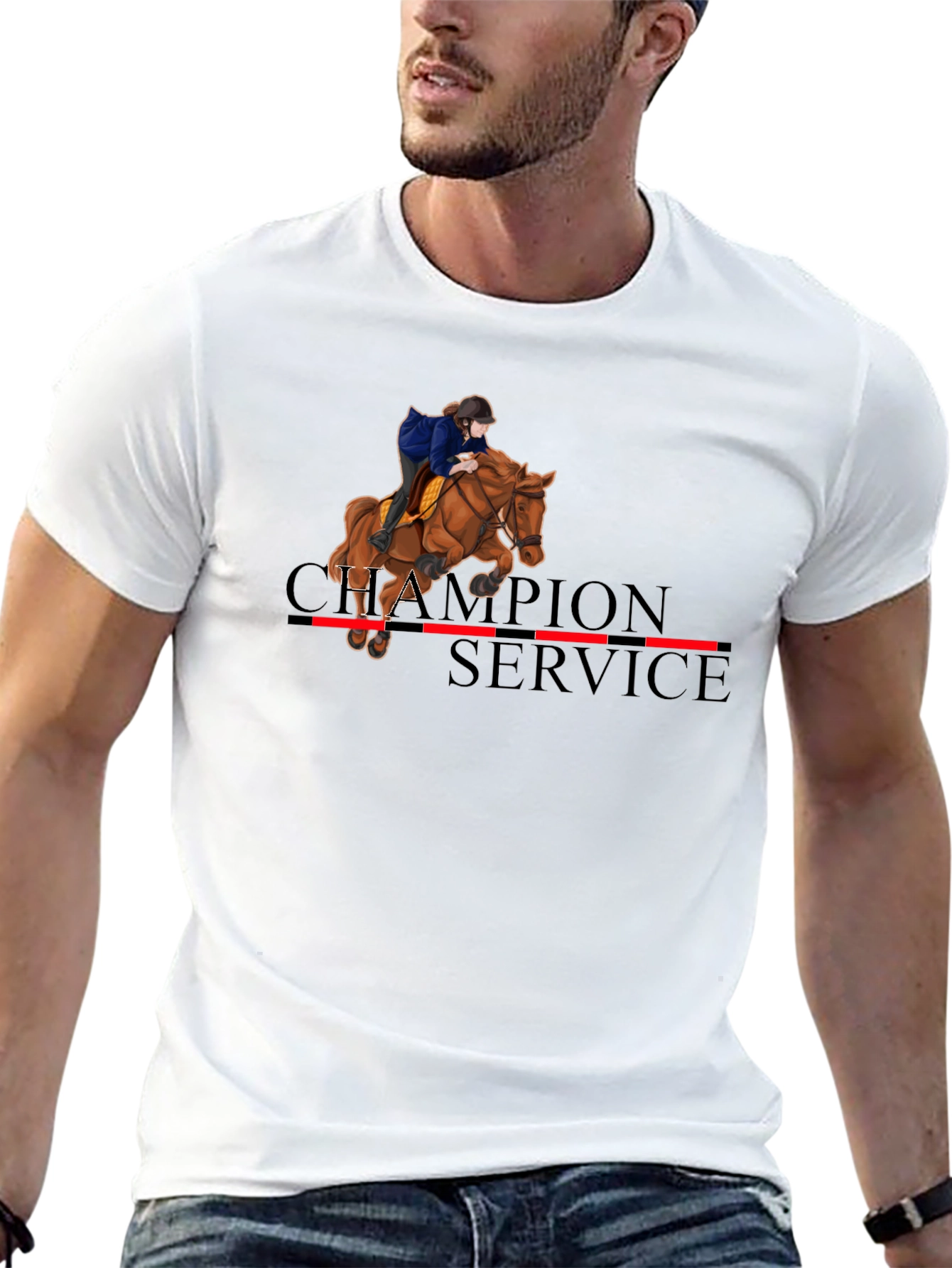 Equestrian Champion Service Black T-Shirt - 13