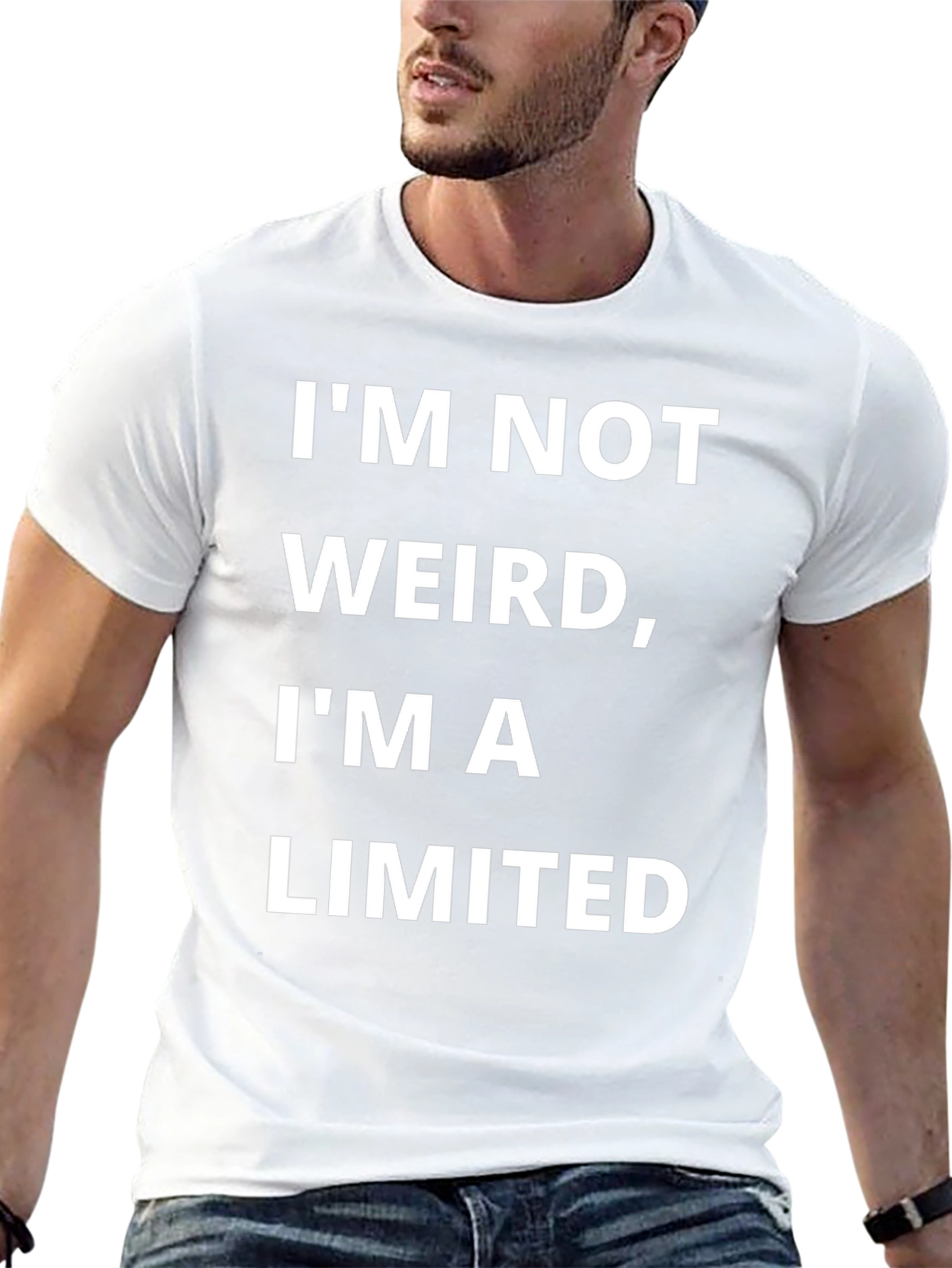 Black Funny "I'm Not Weird, I'm a Limited Edition" T-Shirt view 13