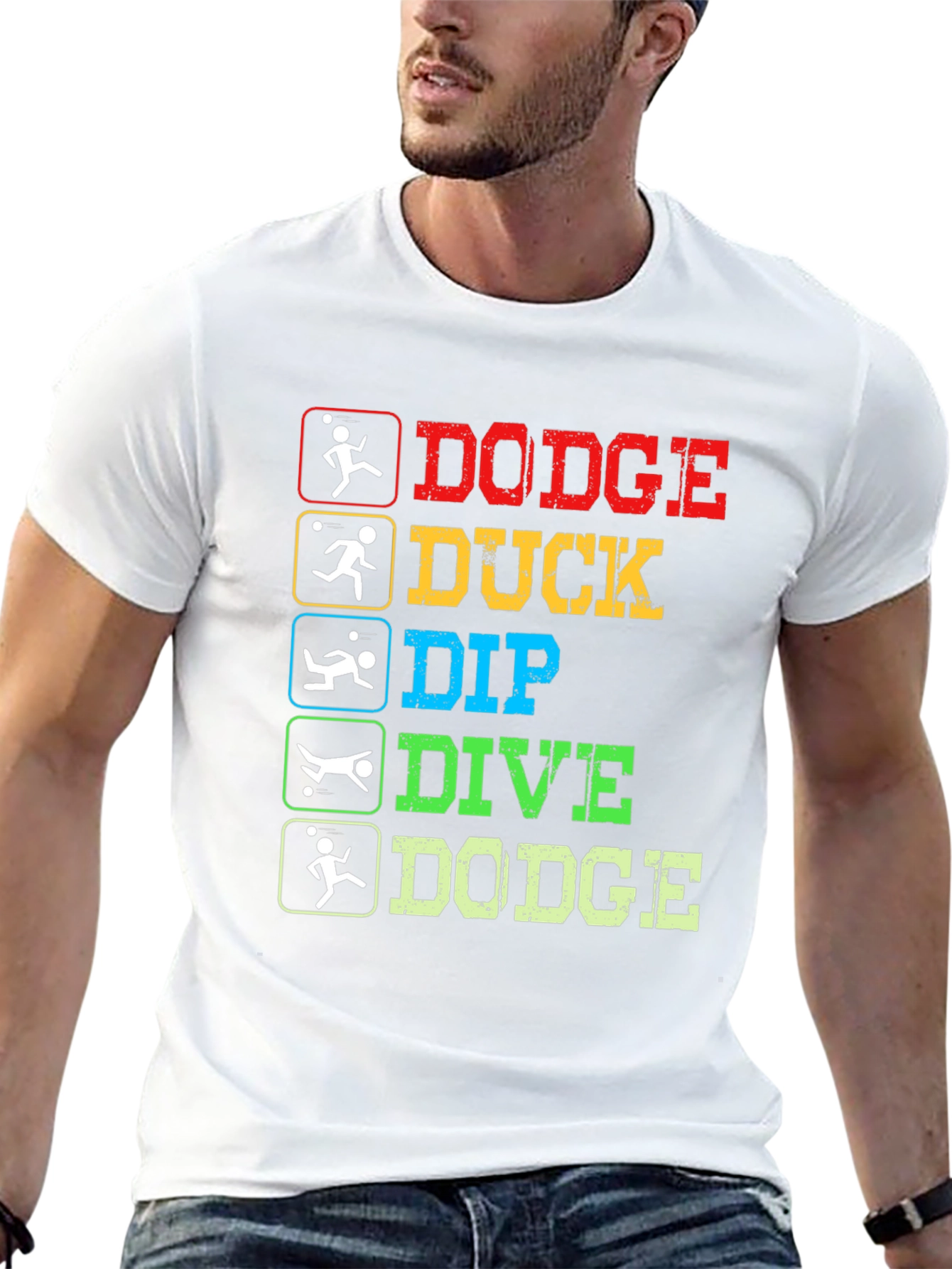 Black Dodge Duck Dip Dive Dodge T-Shirt view 13