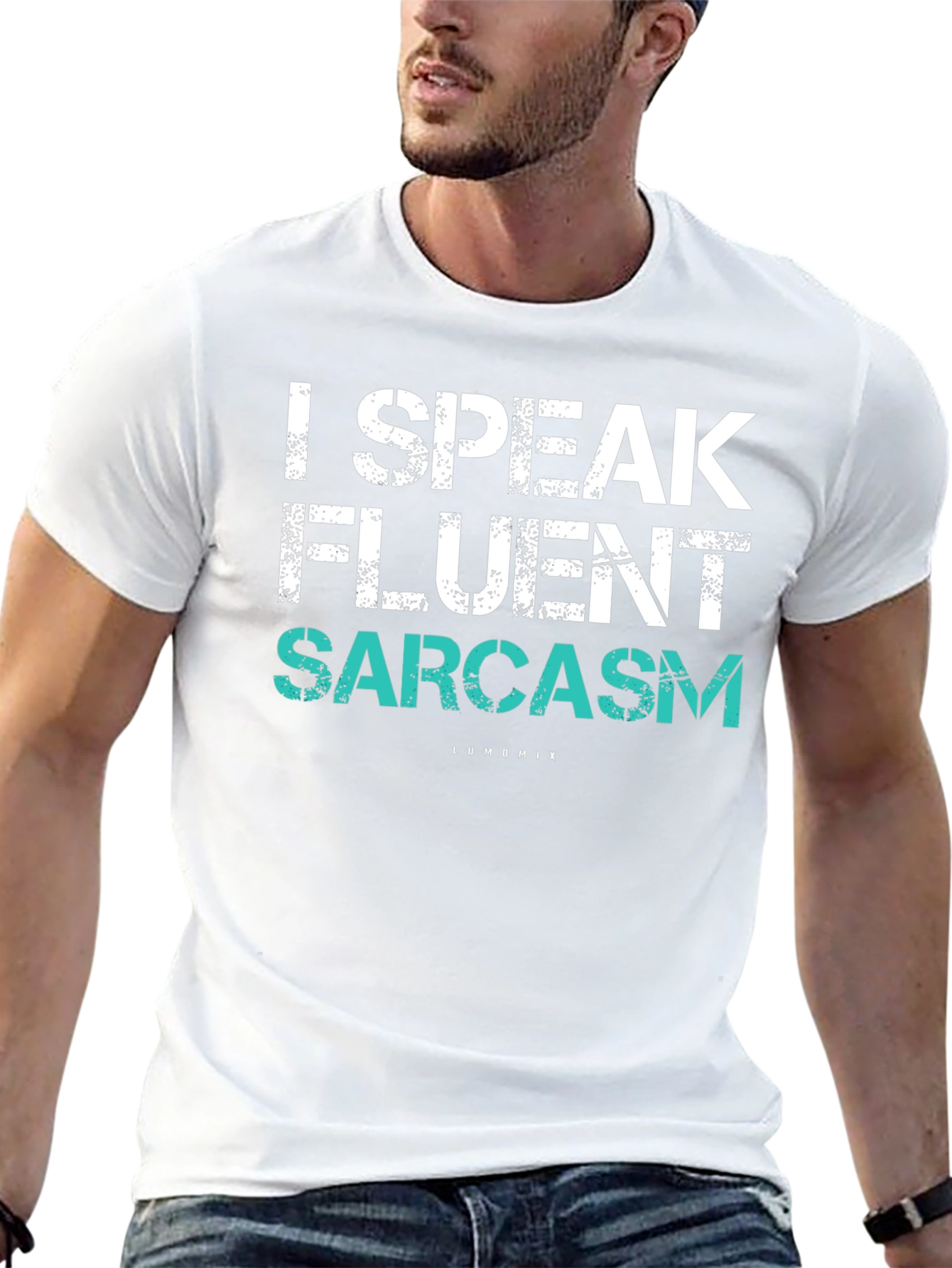 Black Fluent Sarcasm Graphic T-Shirt view 13