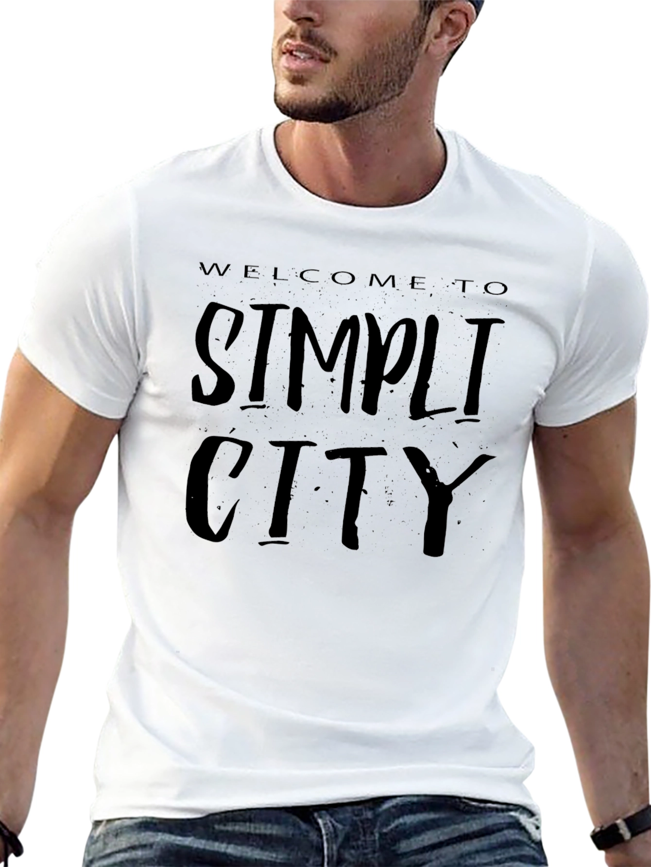 Black Simplicity City Graphic Print Tee view 13