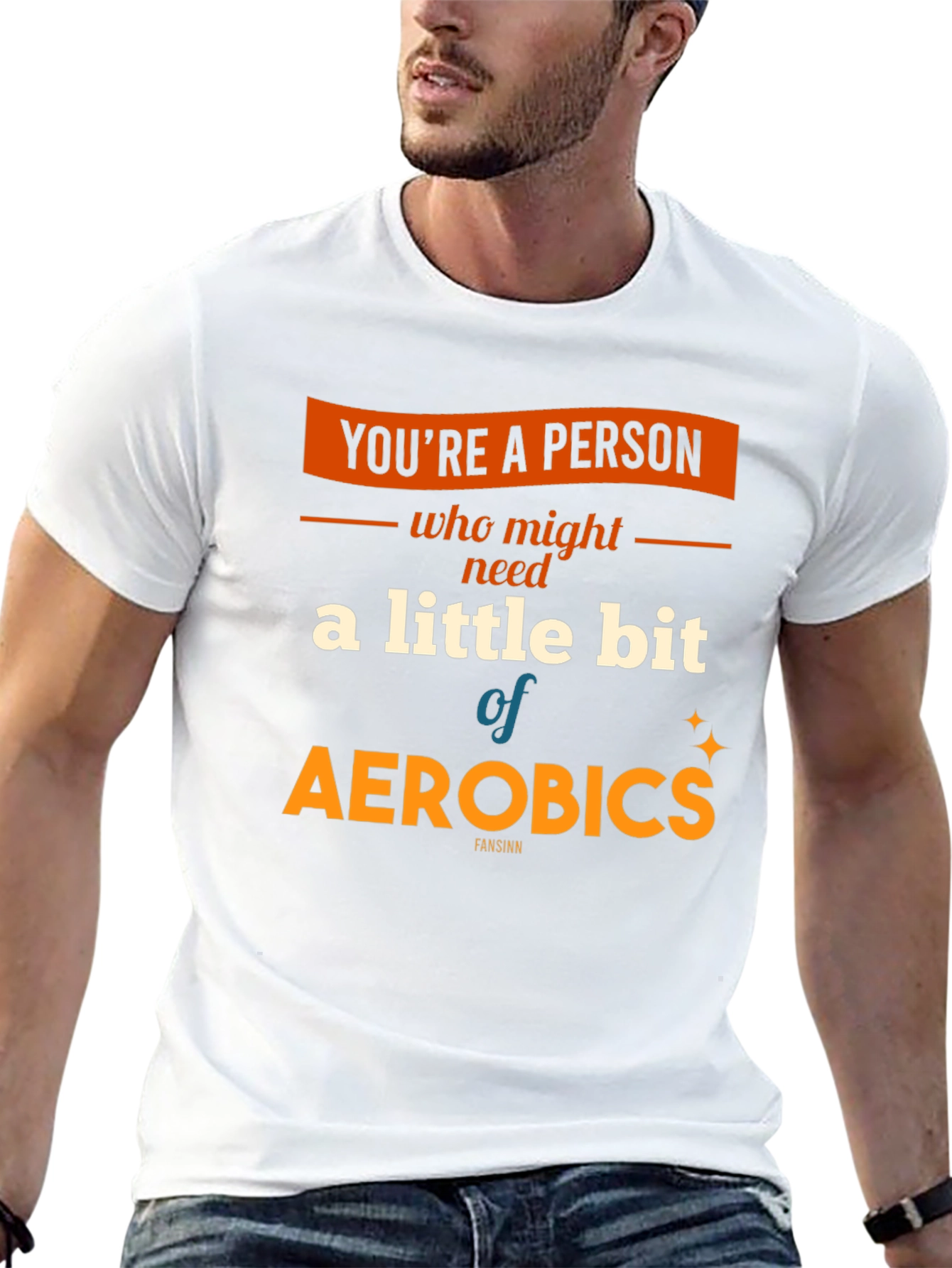 Black Aerobics T-Shirt: A Little Bit of Exercise Fun! view 13