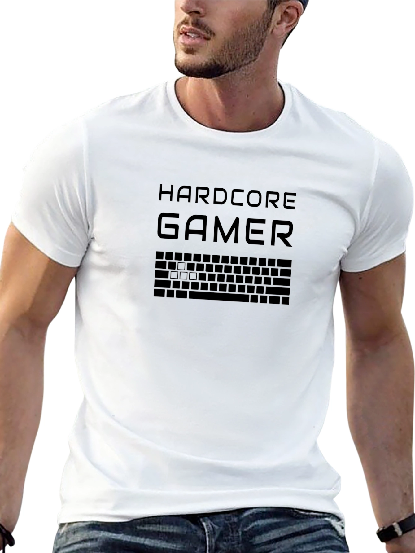 Black Hardcore Gamer Black T-Shirt view 13