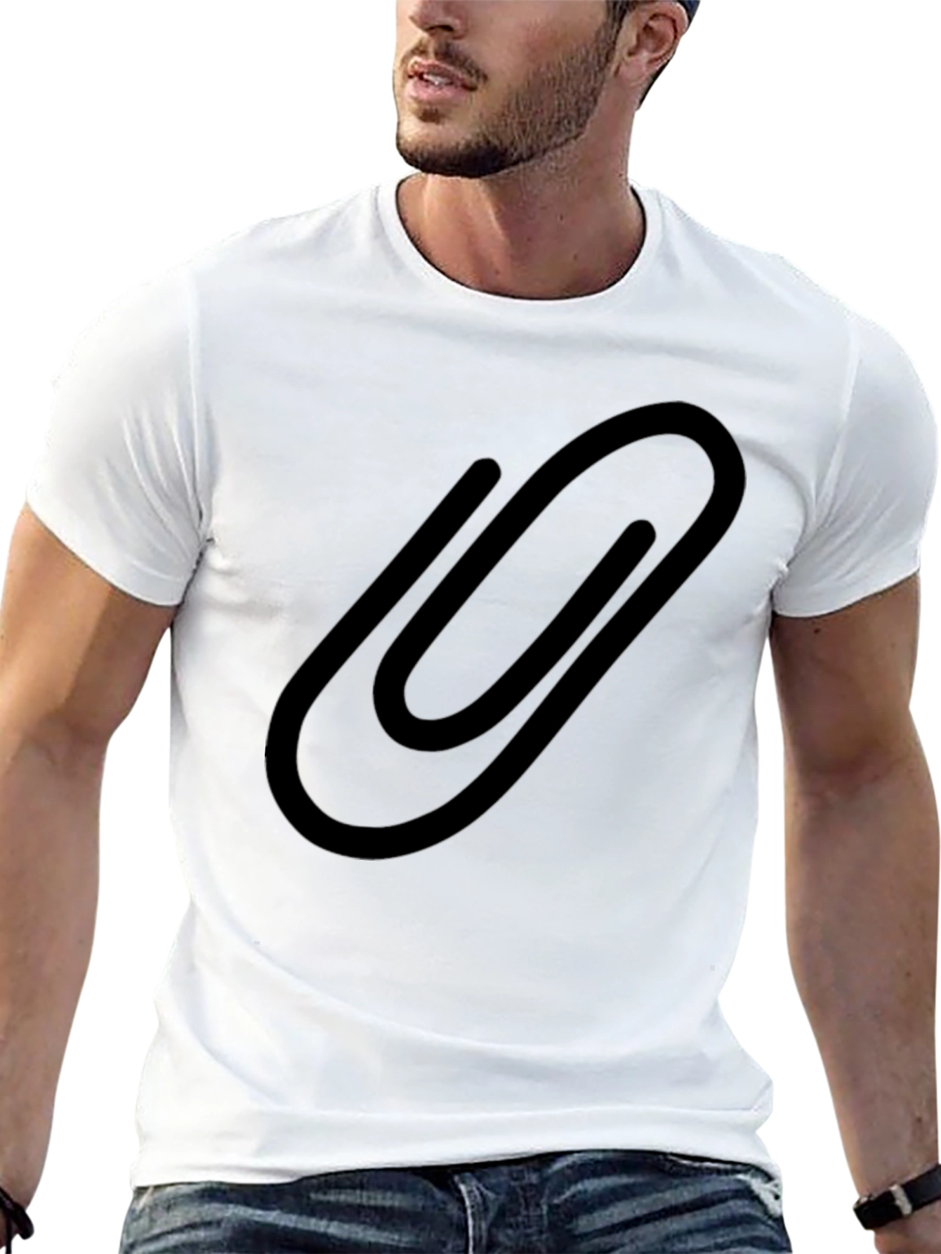 Black Paperclip Graphic T-Shirt view 13