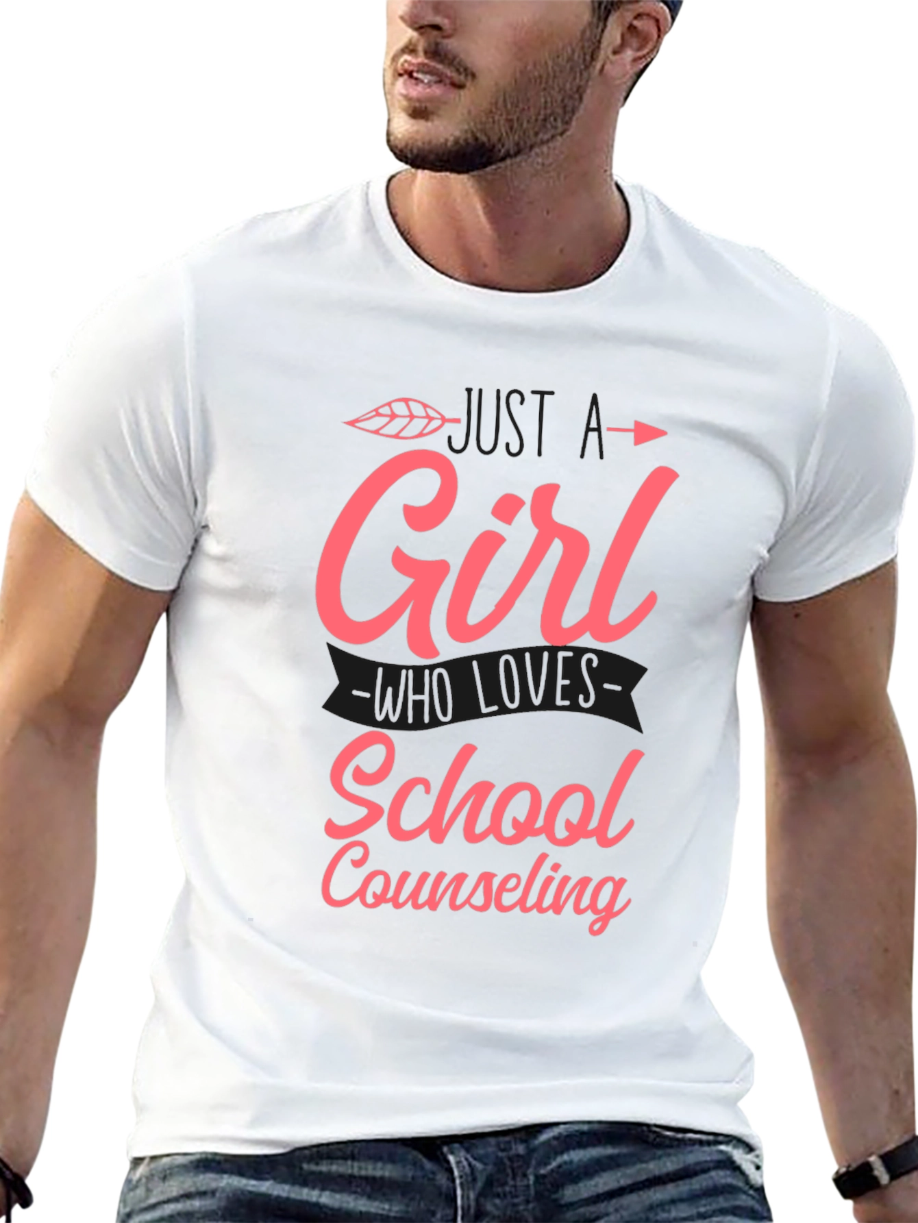 Black Girl Who Loves School Counseling T-Shirt view 13