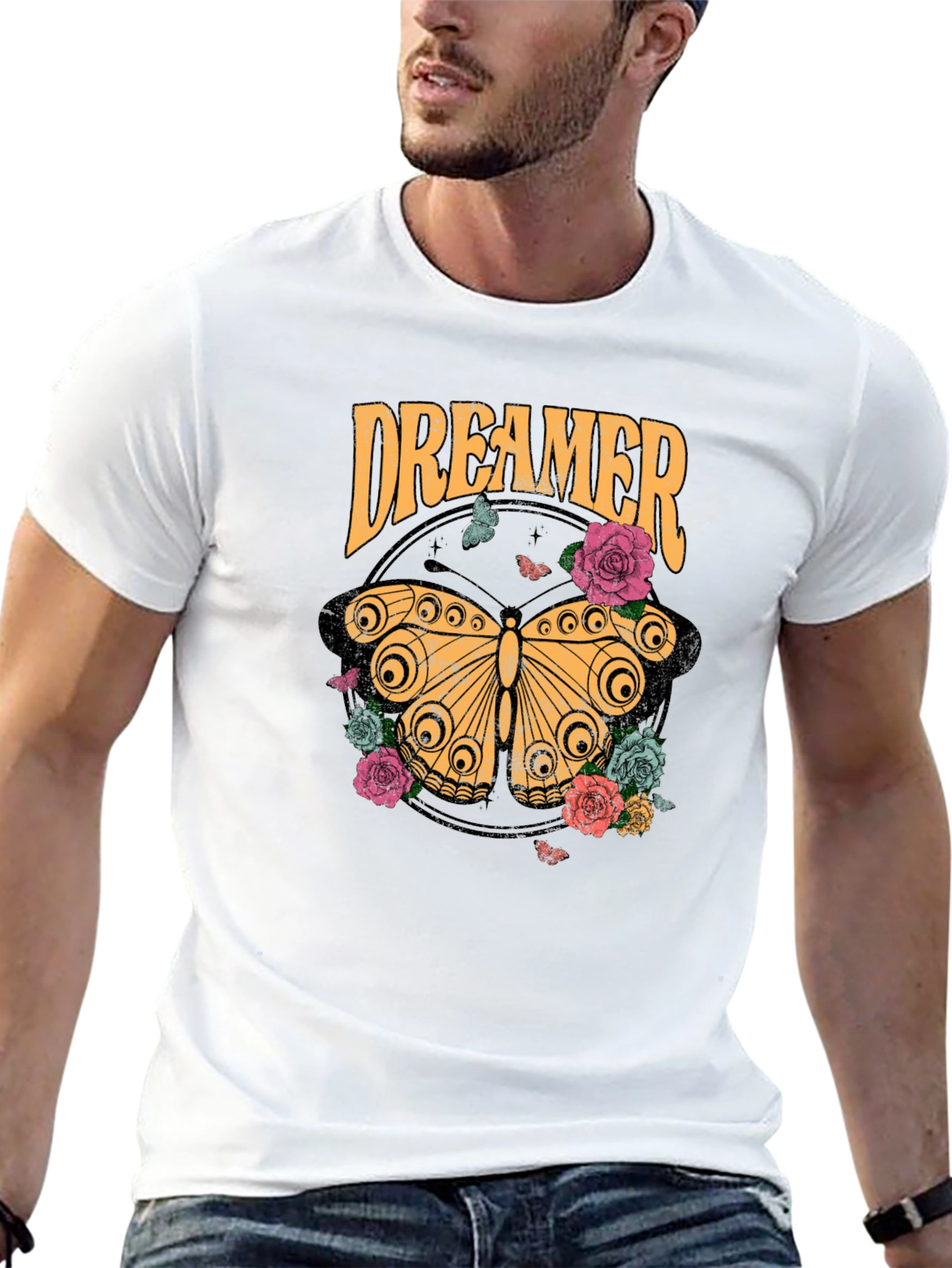 Black Dreamer Butterfly Graphic T-Shirt view 13