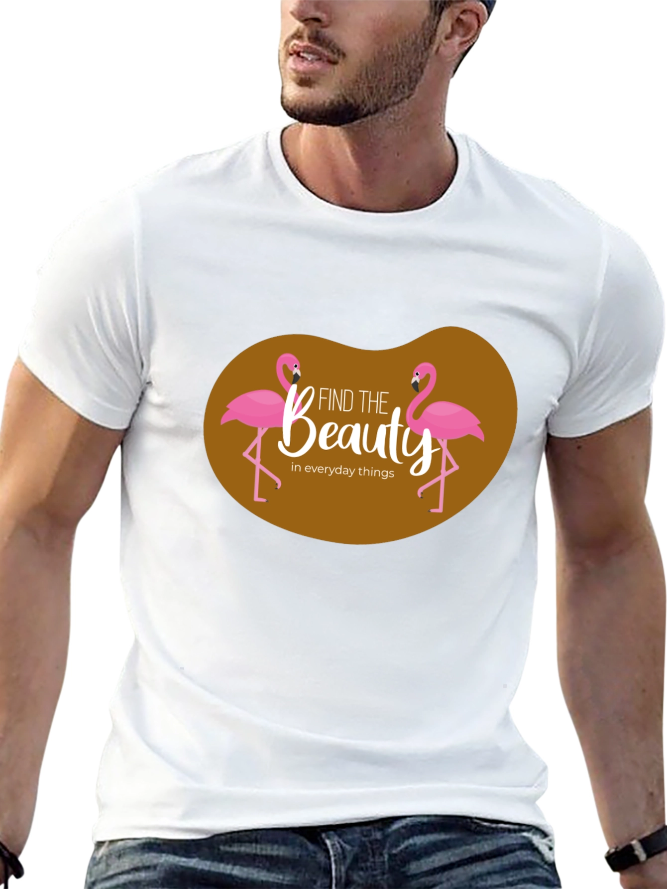 Black Find Beauty Flamingo Graphic T-Shirt view 13