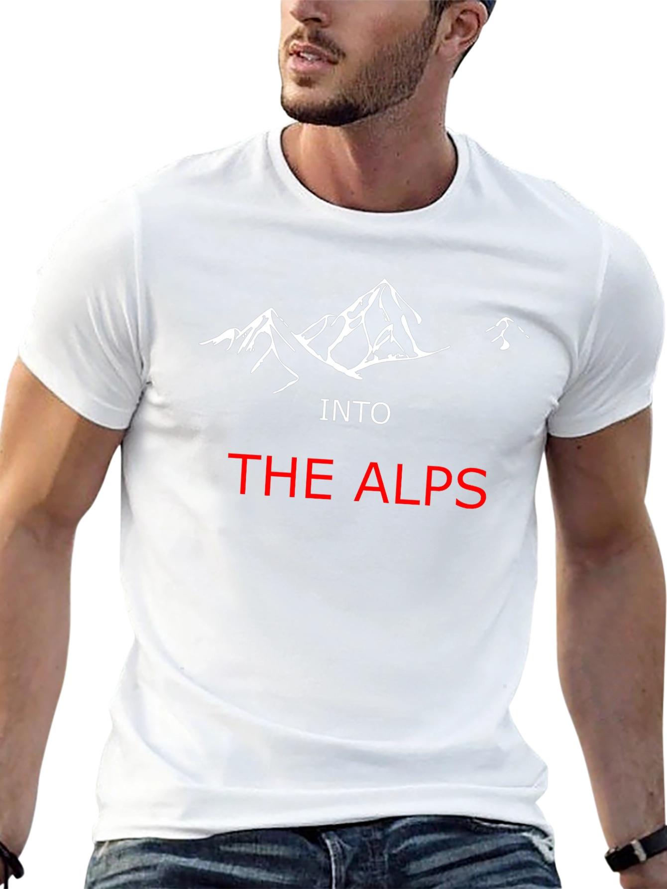 Black Into The Alps Graphic Tee - Mountain Adventure Shirt view 13