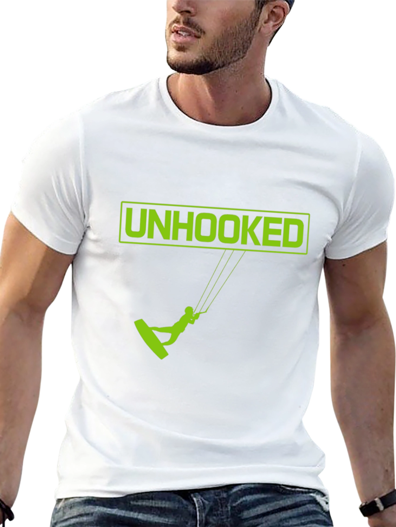 Black Unhooked Kitesurfing Graphic Tee - Black view 13