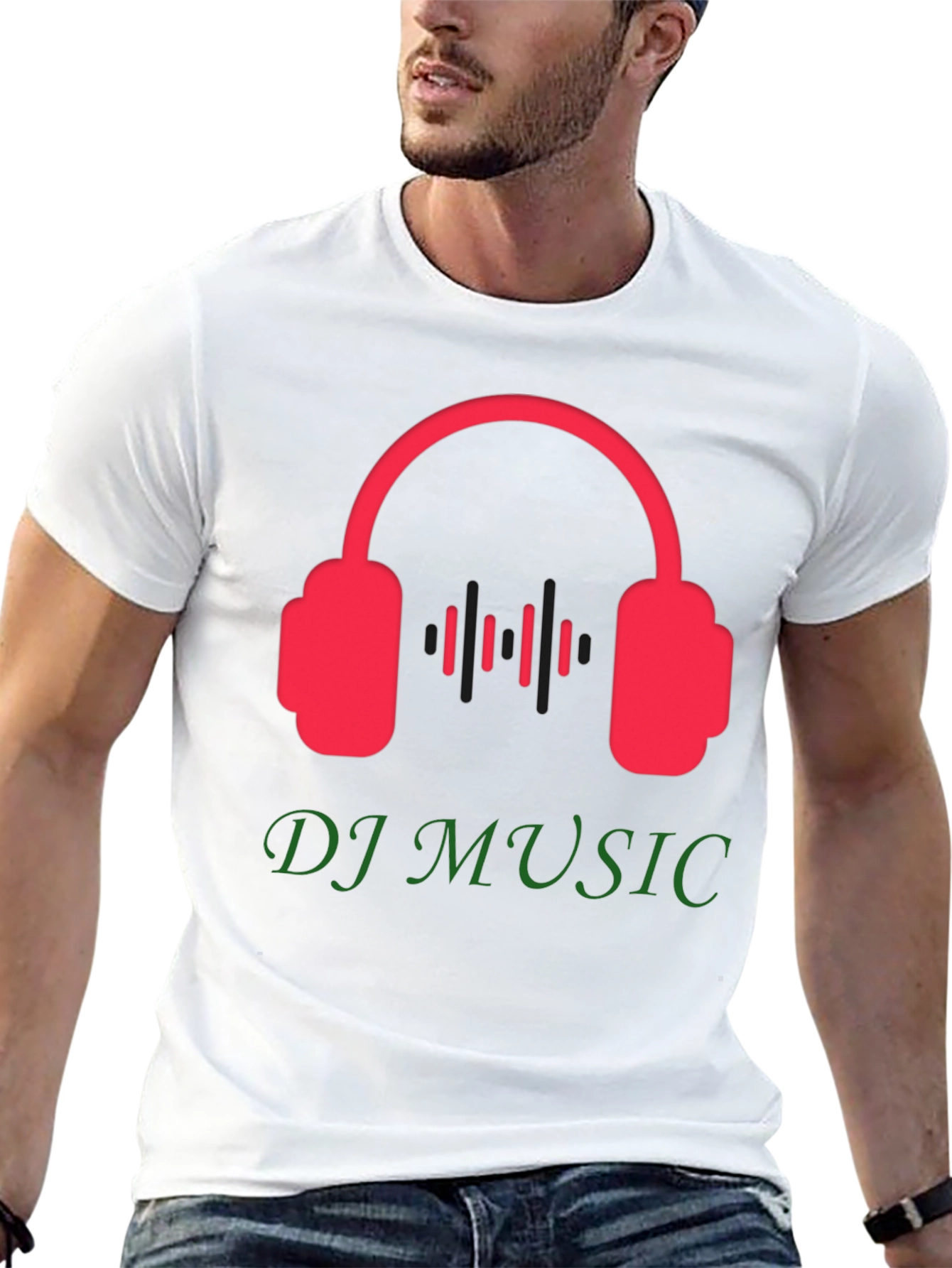 Black DJ Music Graphic Tee - Black T-Shirt view 13