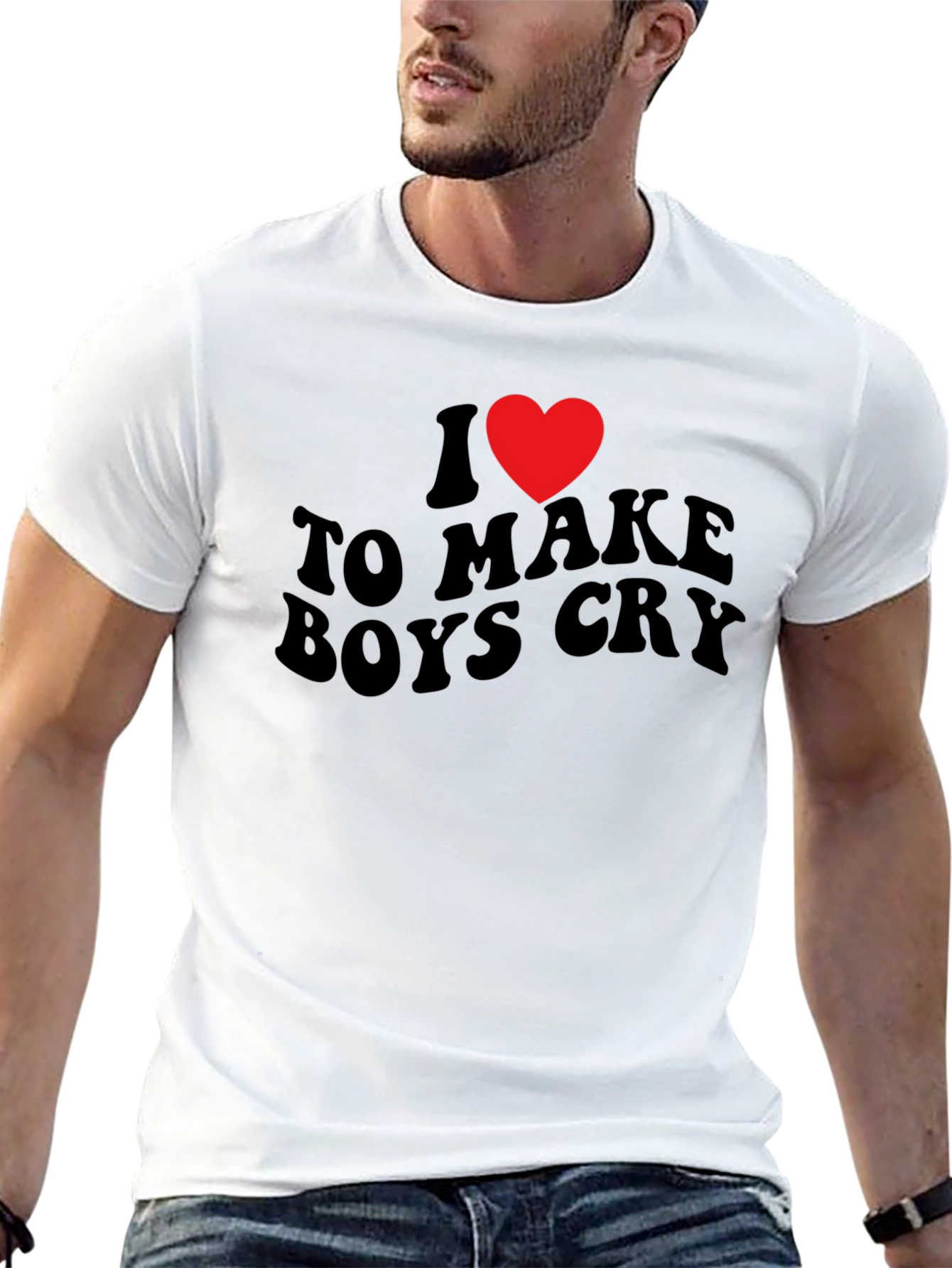 Black I Heart to Make Boys Cry T-Shirt view 13