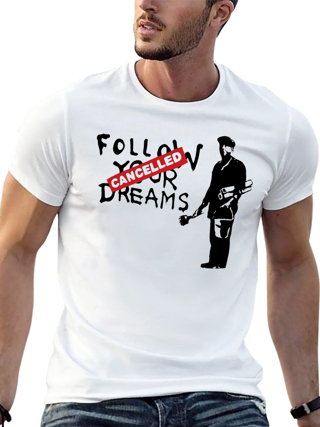 Black Cancelled Dreams Graphic T-Shirt - Black view 13