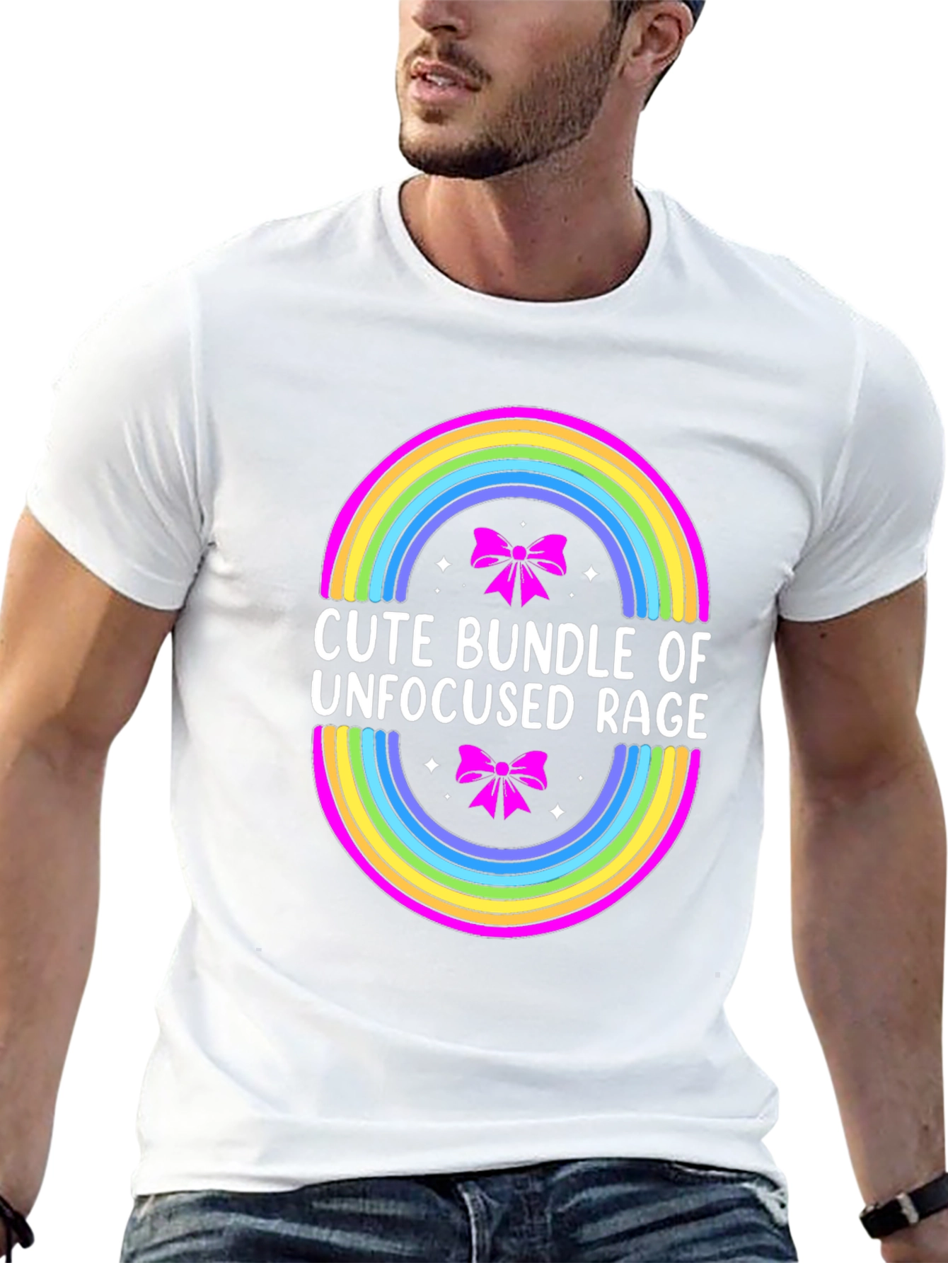 Black Cute Bundle of Unfocused Rage T-Shirt view 13
