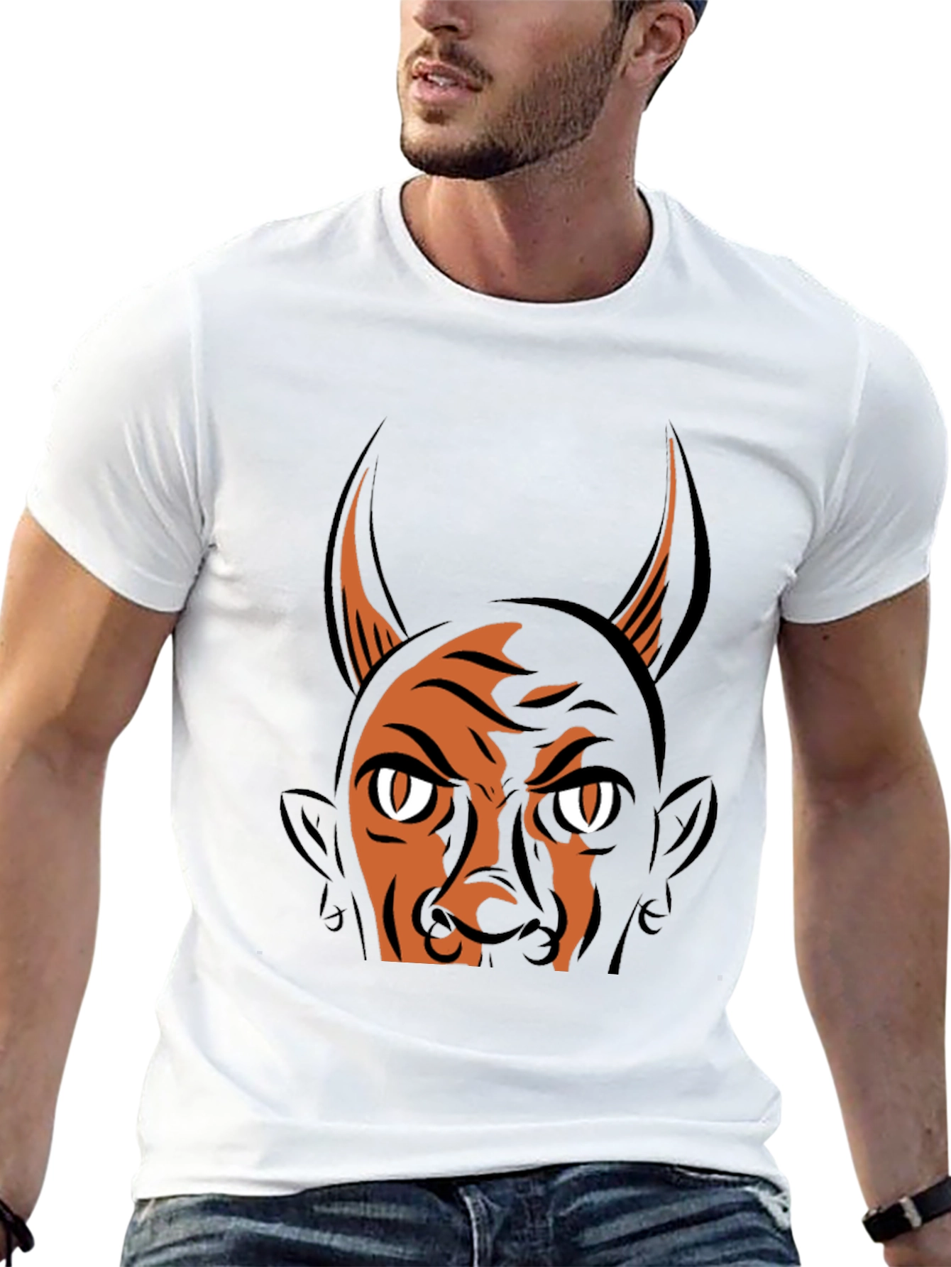 Black Devil Graphic Print T-Shirt - Halloween Ready view 13