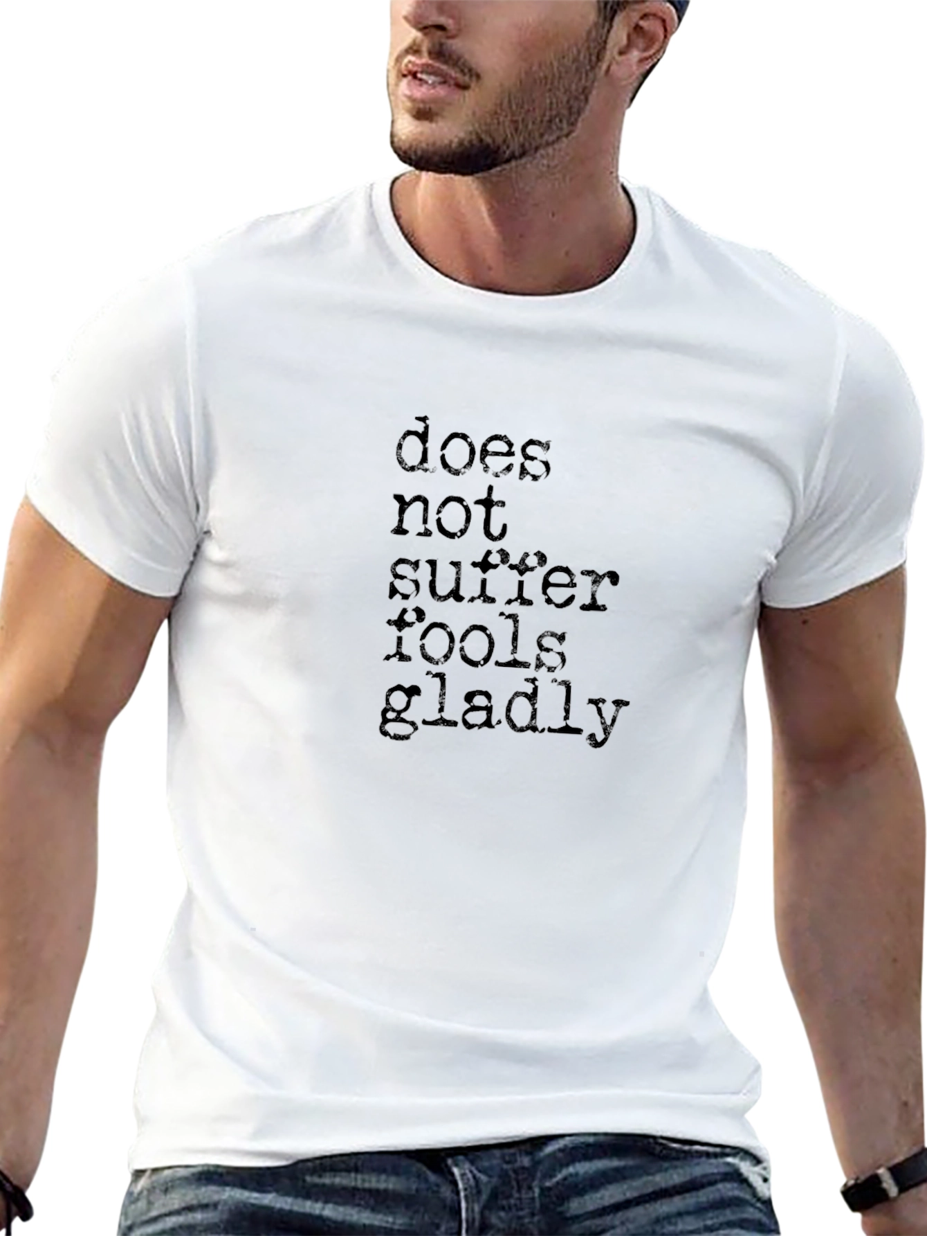 Black Does Not Suffer Fools Gladly Black T-Shirt view 13