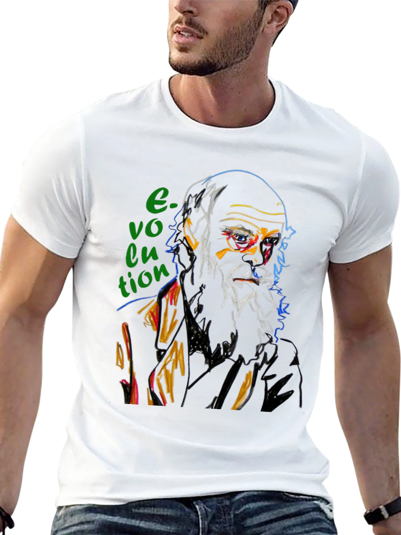 Black Evolution Graphic T-Shirt - Darwin Inspired Design view 13