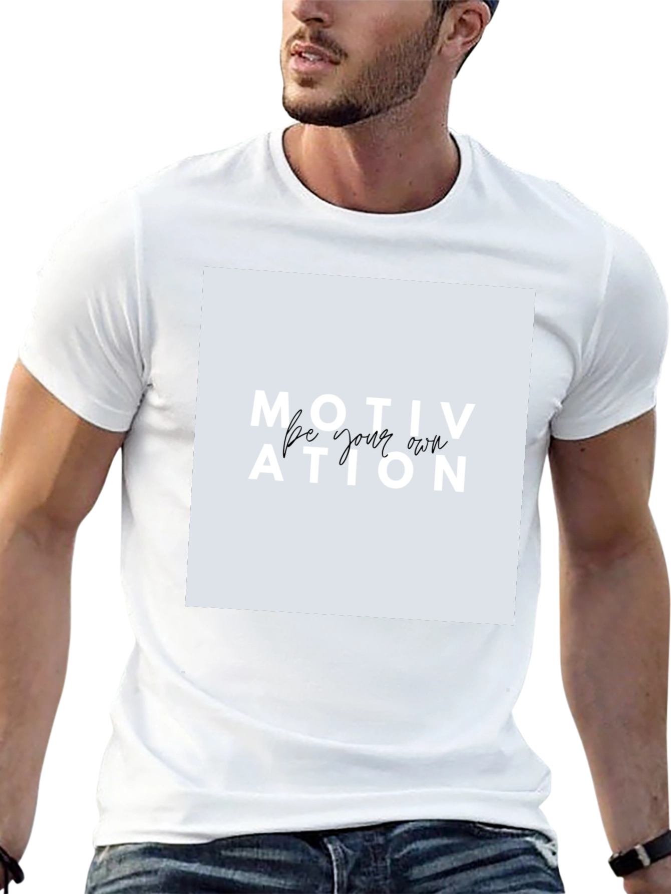 Black Motivational Graphic Tee - Be Your Own Motivation view 13