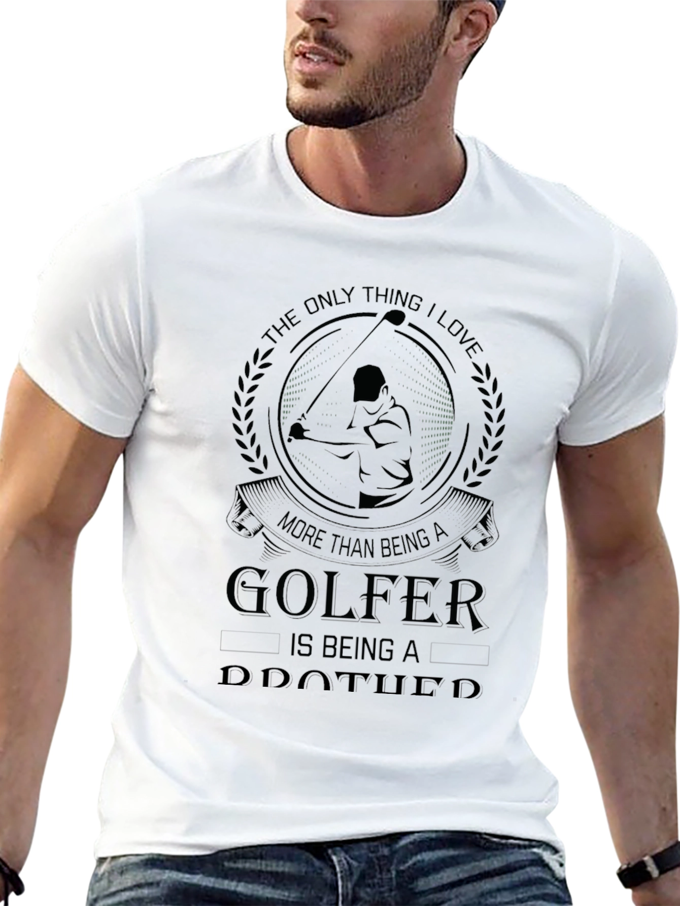 Black Golfer and Brother T-Shirt view 13