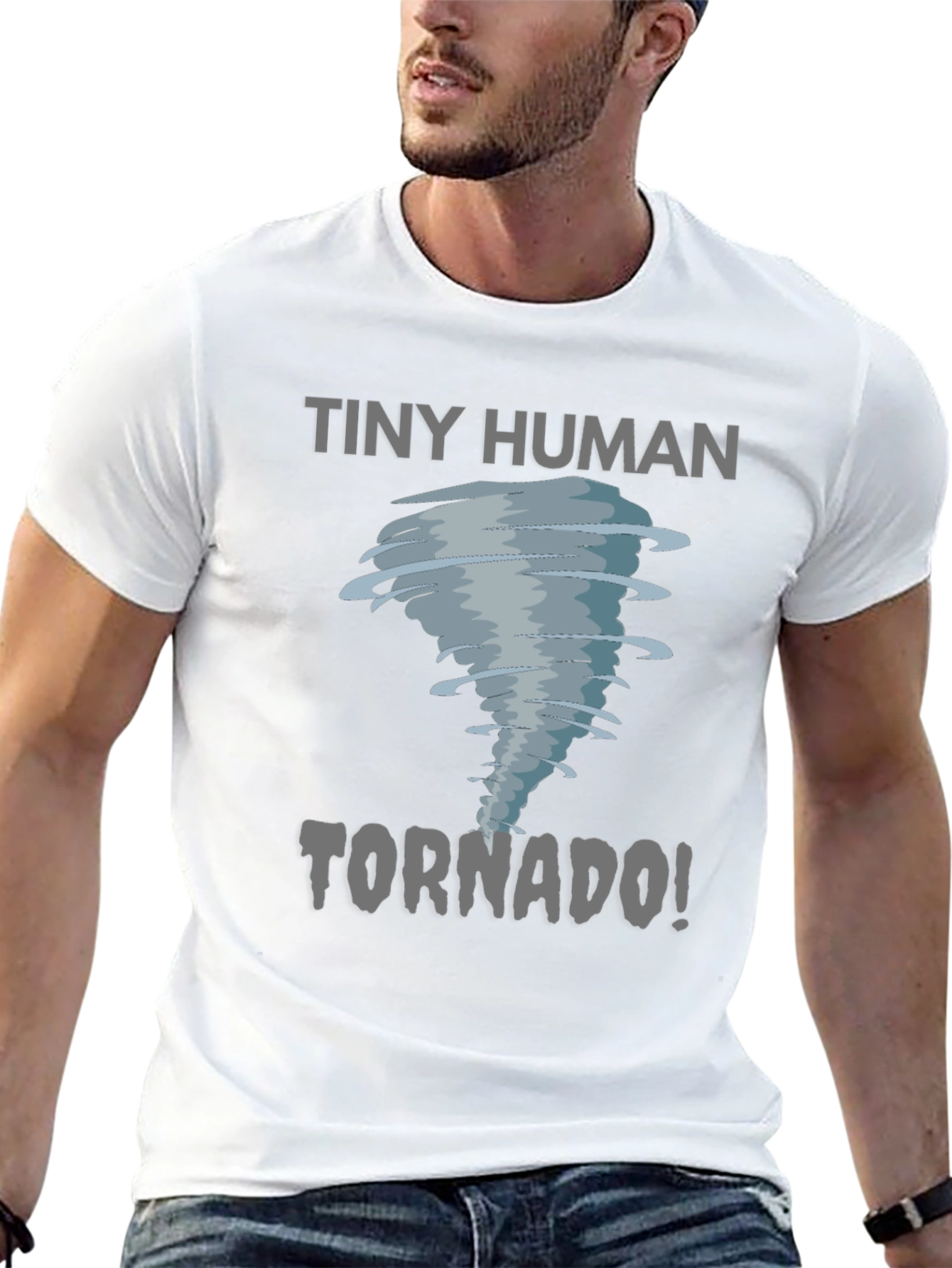 Black Tiny Human Tornado Graphic Tee view 13