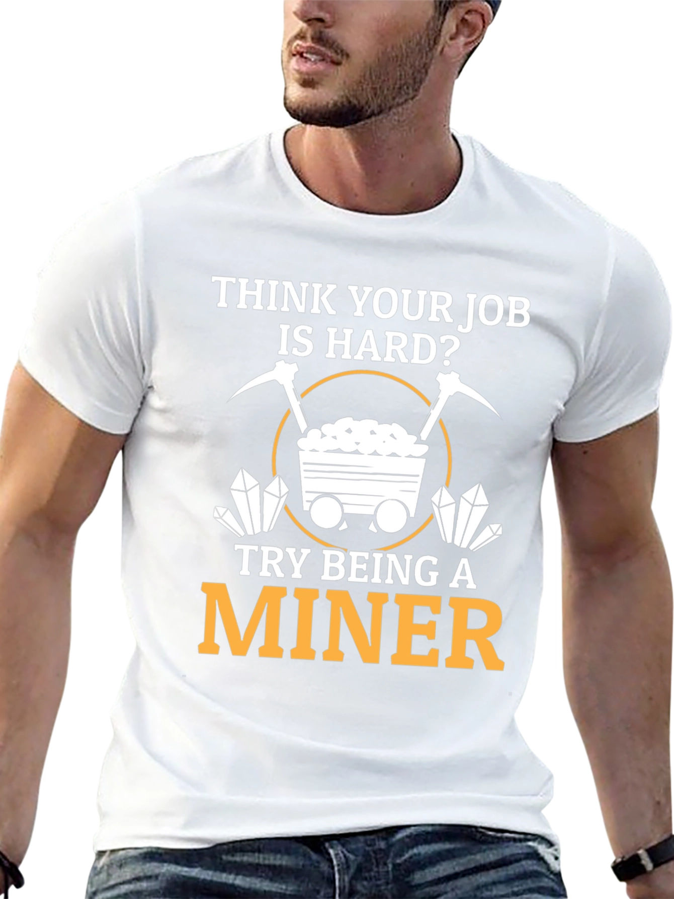 Black Miner T-Shirt - Hard Job Graphic Tee view 13