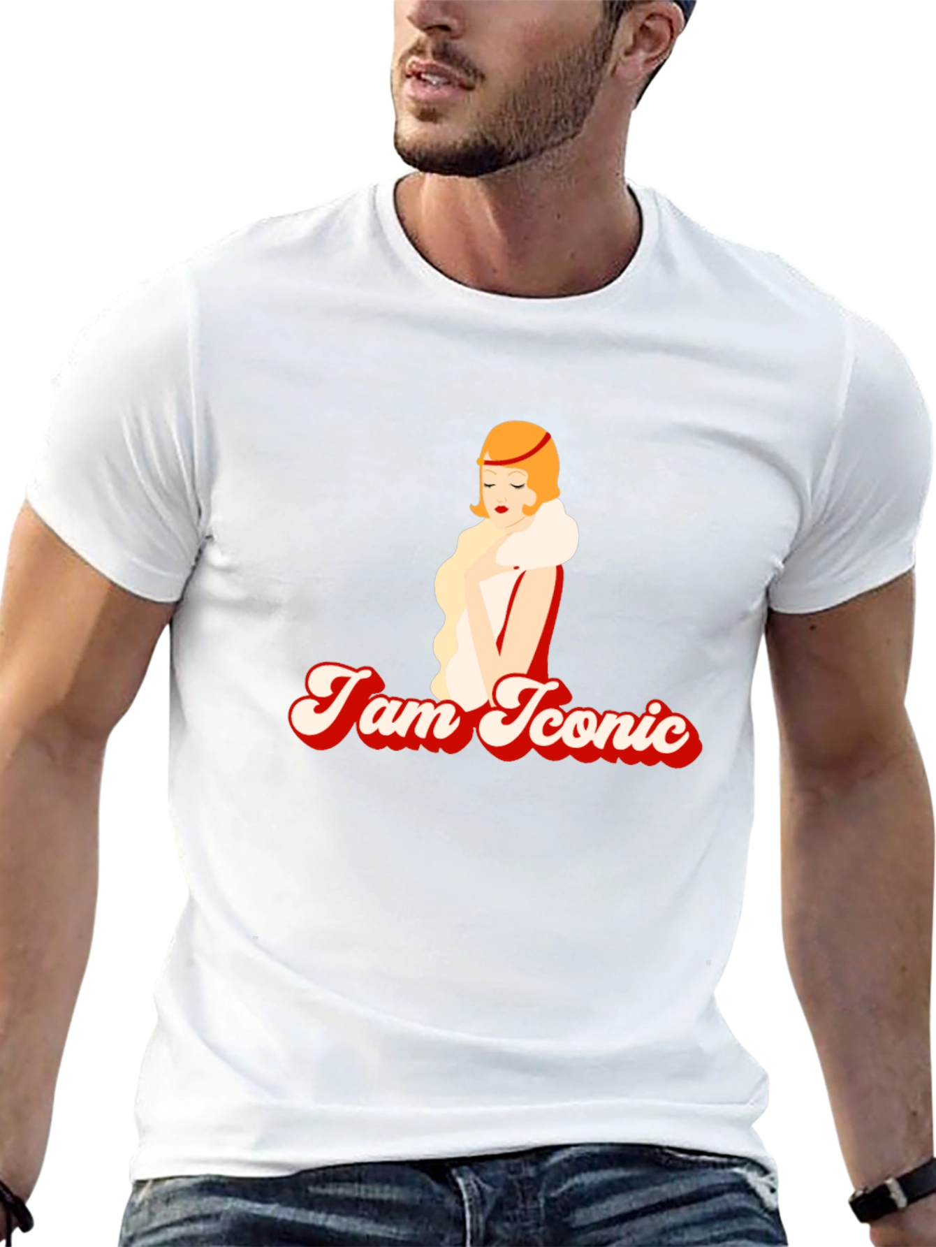 Black I am Iconic T-Shirt view 13