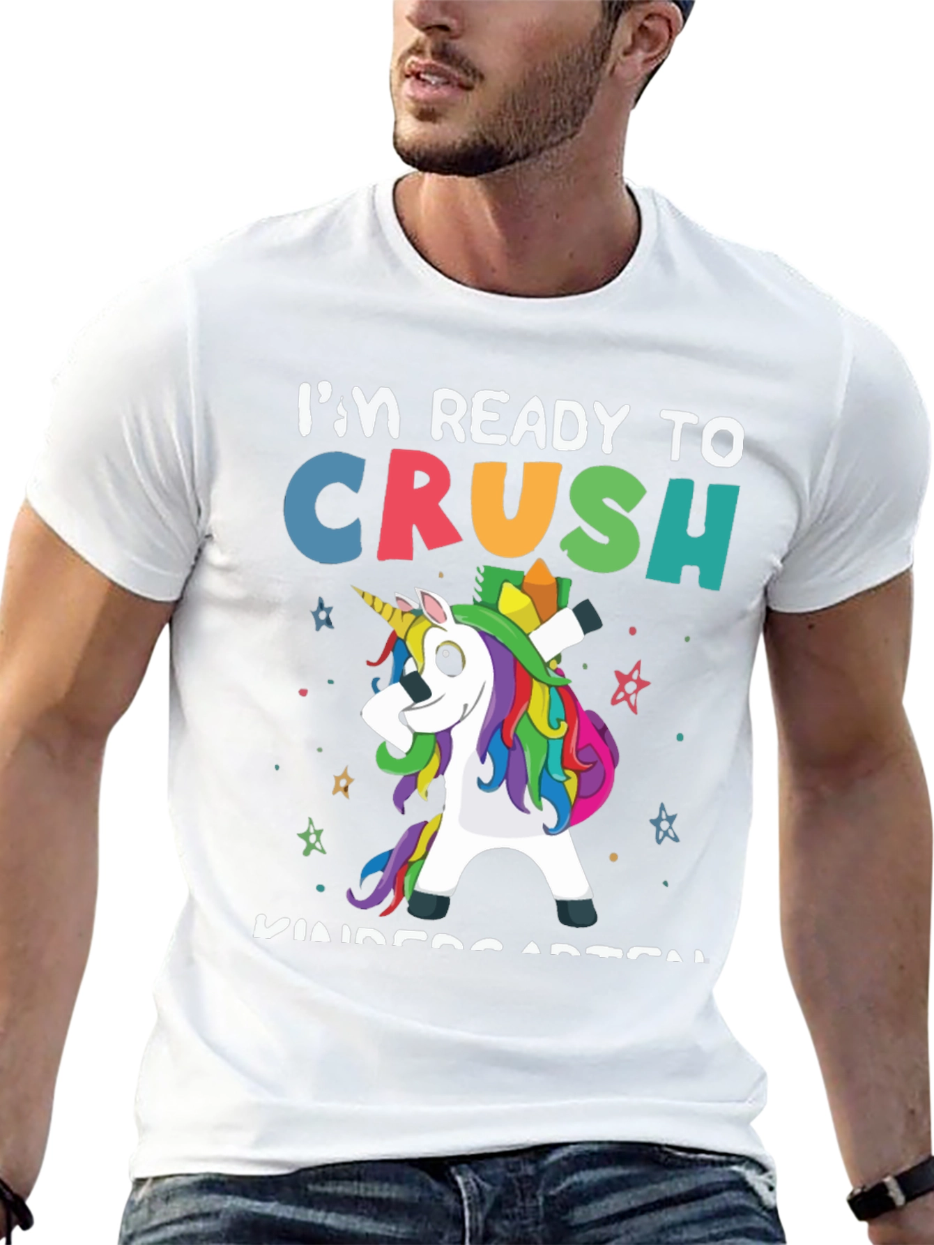 Black Ready to Crush Kindergarten Unicorn T-Shirt view 13