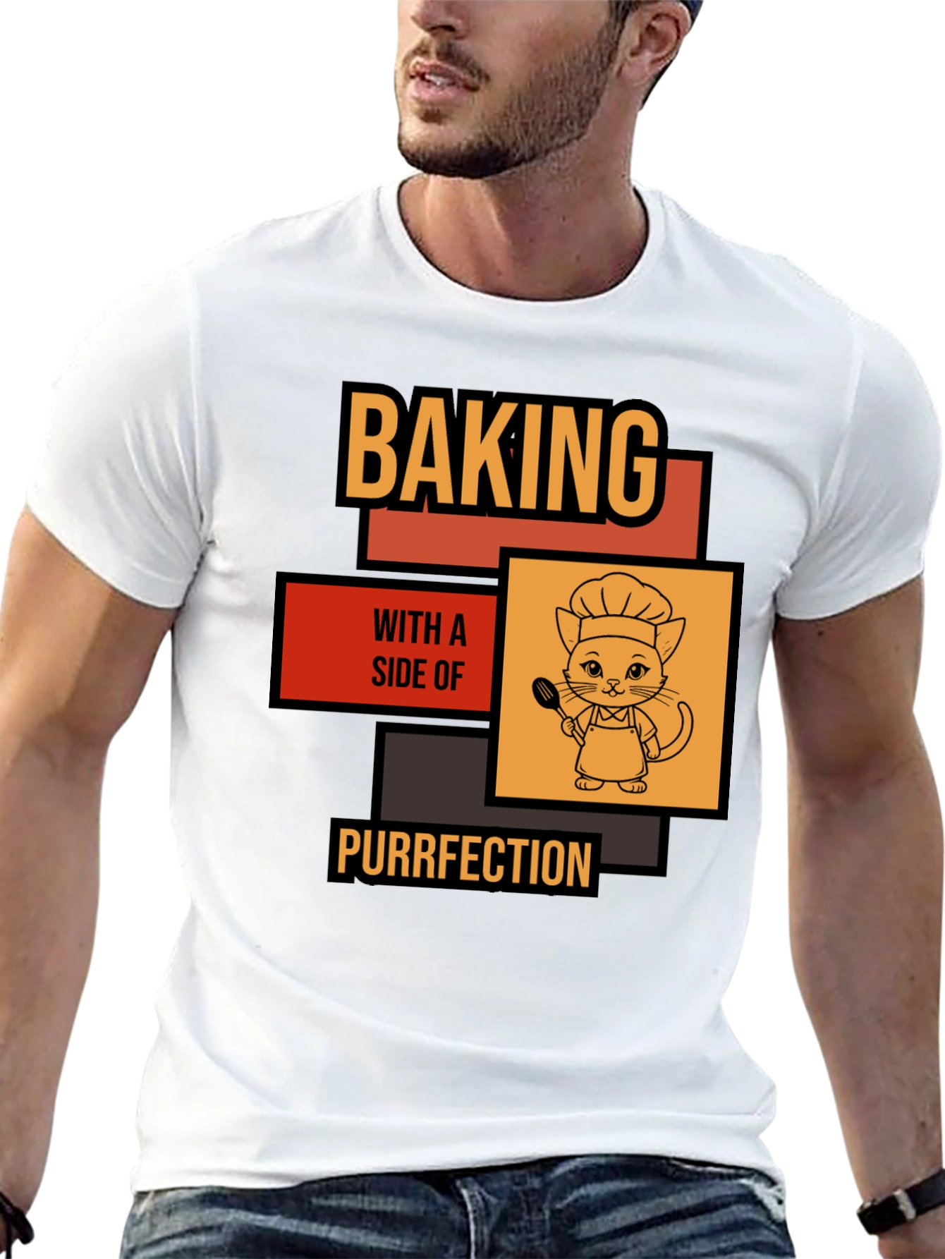Black Baking with a Side of Purrfection T-Shirt view 13