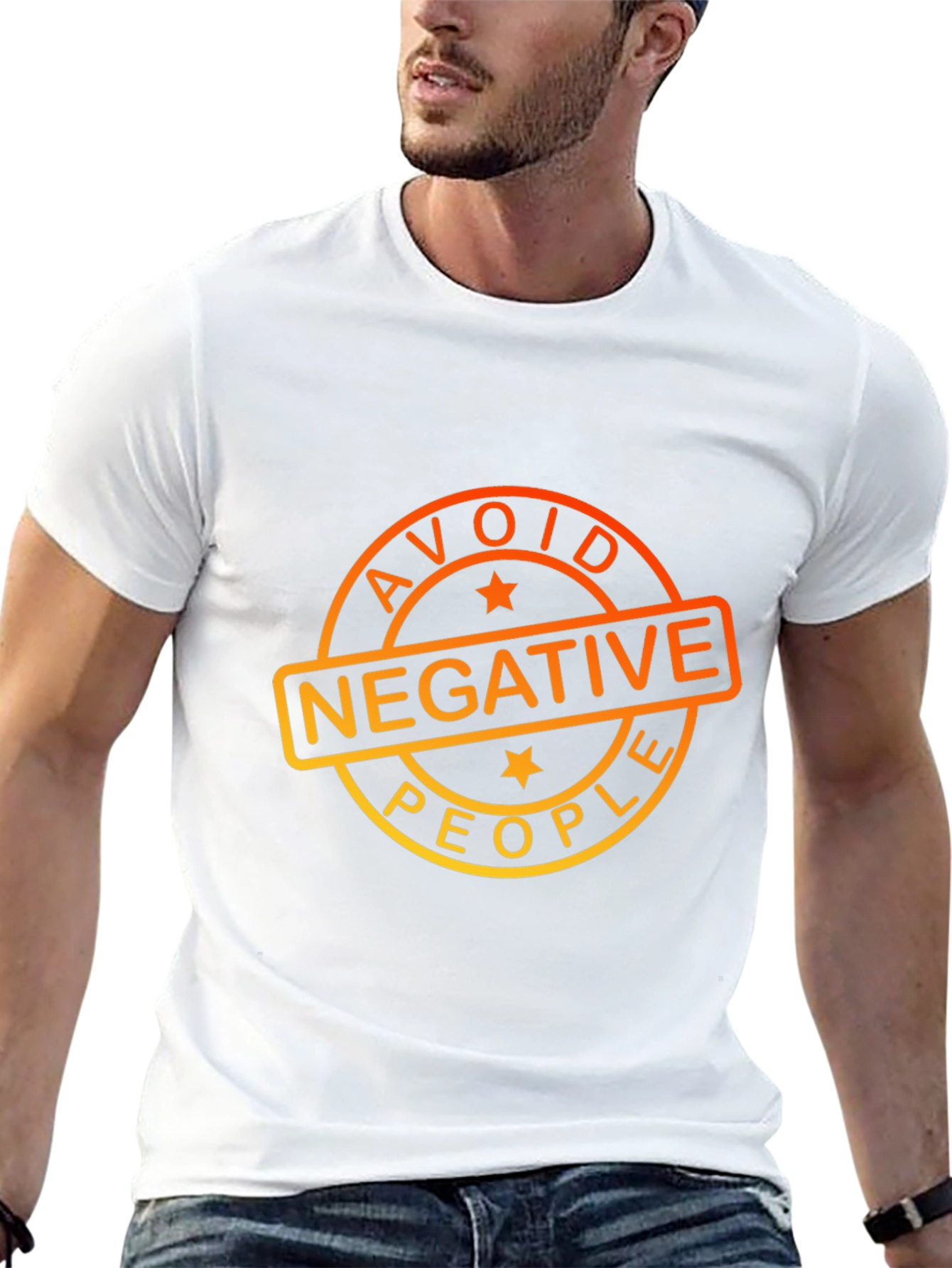 Black Avoid Negative People Graphic T-Shirt view 13