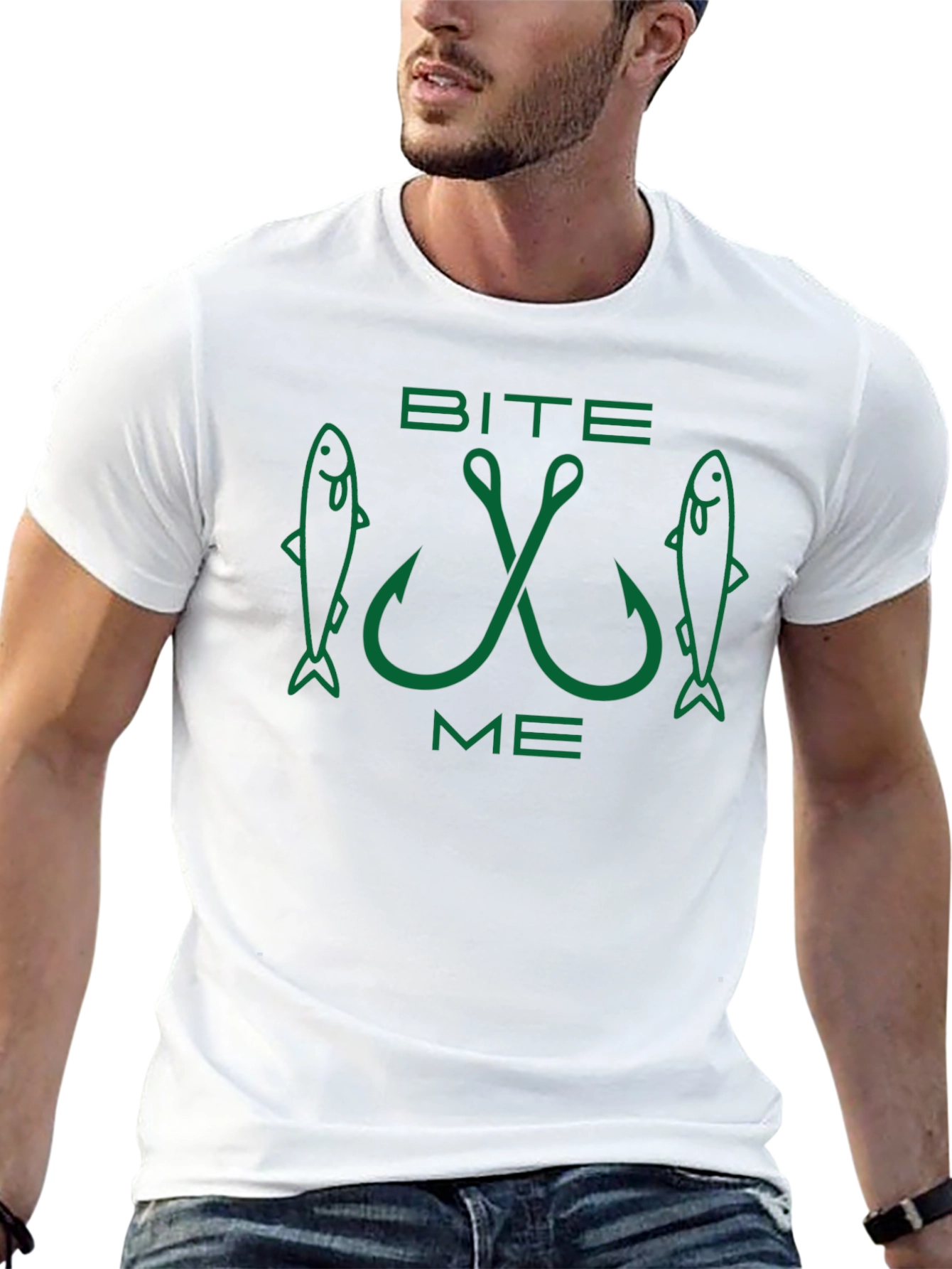 Black Bite Me Fishing T-Shirt - Angler Humor view 13