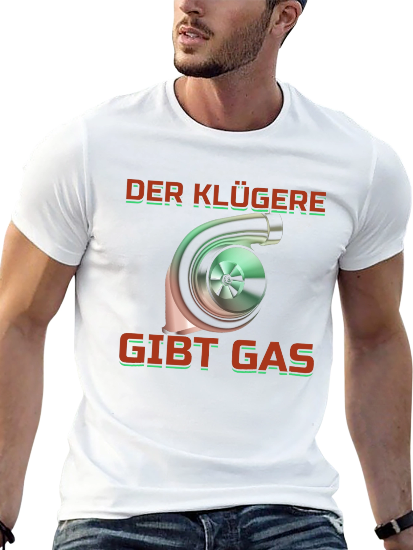 Black Der Klügere Gibt Gas Turbo T-Shirt view 13