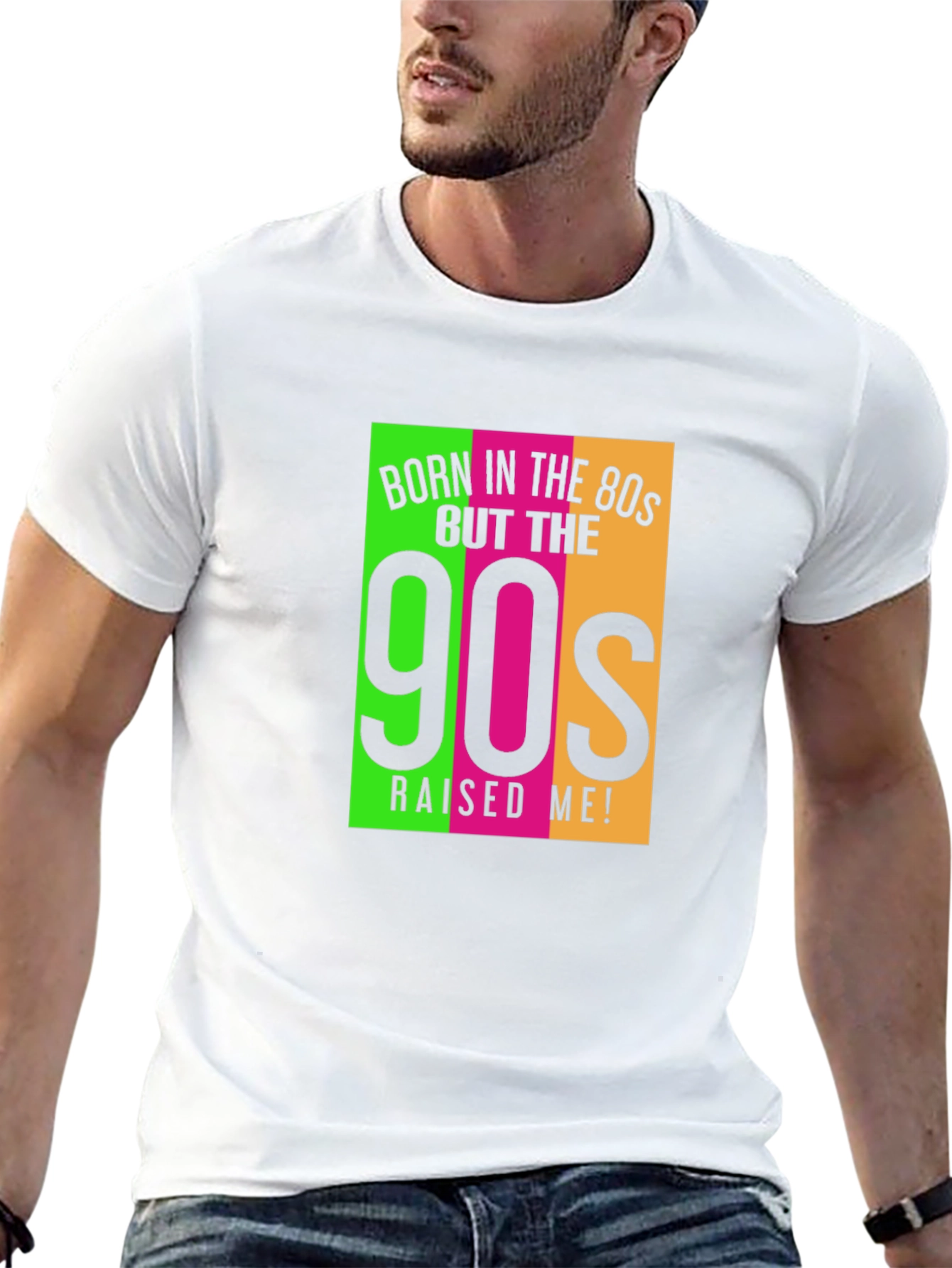 Black Born in the 80s 90s Raised Me Graphic Tee view 13
