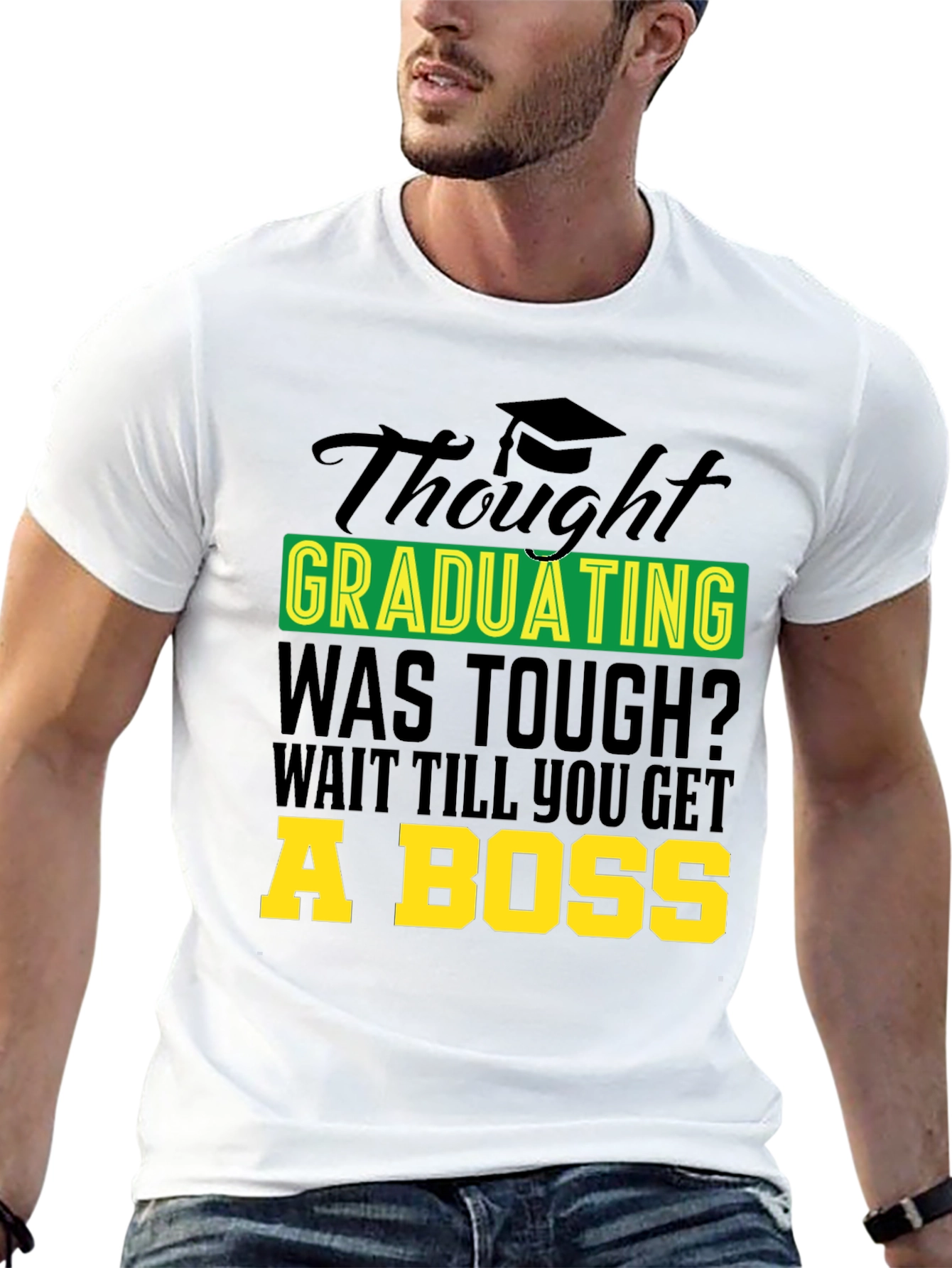 Black Graduation Gag Tee: Wait Till You Get a Boss! view 13