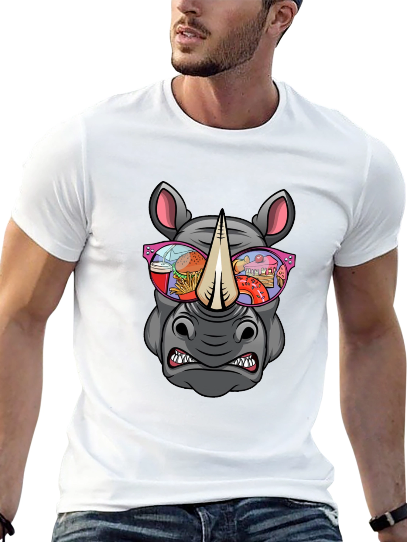 Black Rhino Fast Food Sunglasses Graphic Tee view 13