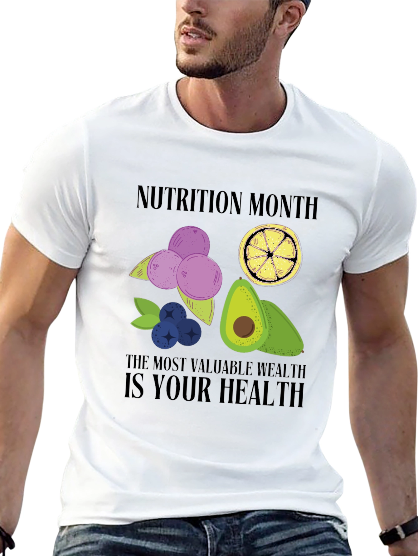 Black Nutrition Month T-Shirt: Healthy Wealth view 13