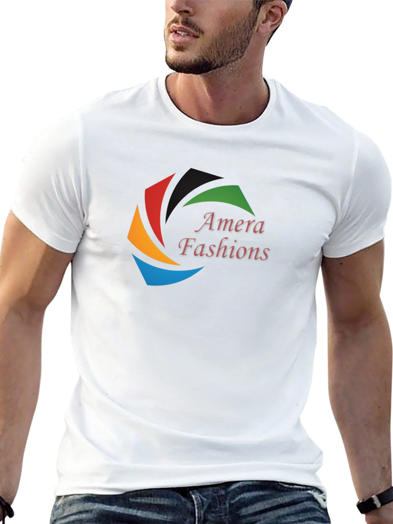 Black Men's Black Graphic T-Shirt - Amara Fashions view 13