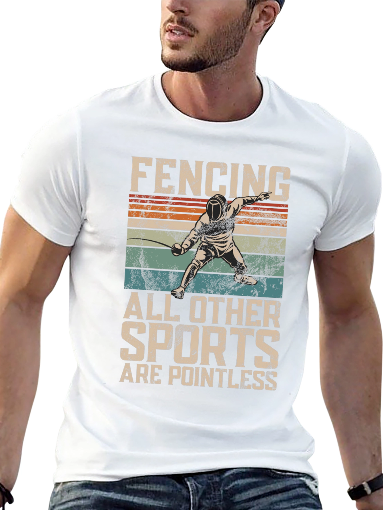 Black Fencing T-Shirt - All Other Sports Are Pointless view 13