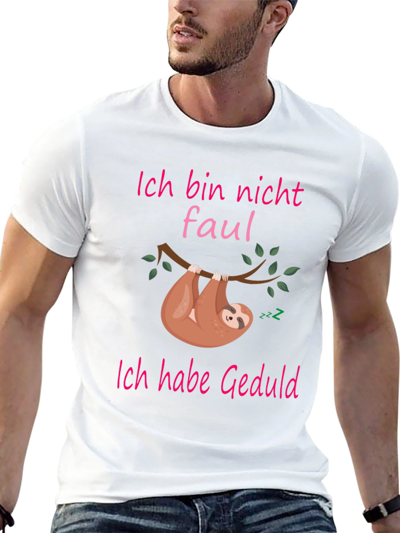 Funny Sloth Patience T-Shirt - "Ich bin nicht faul" - 13