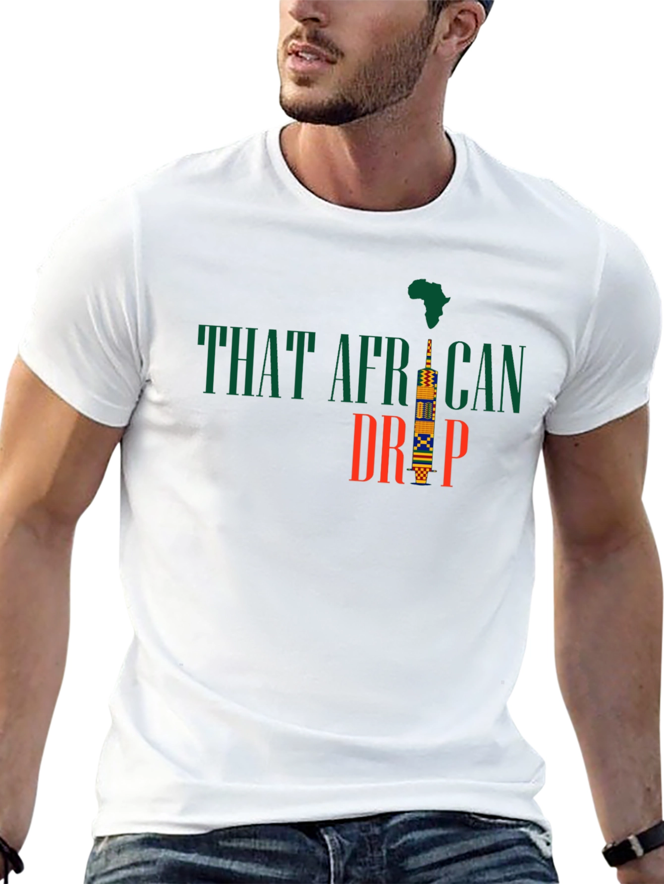 Black That African Drip Graphic T-Shirt view 13