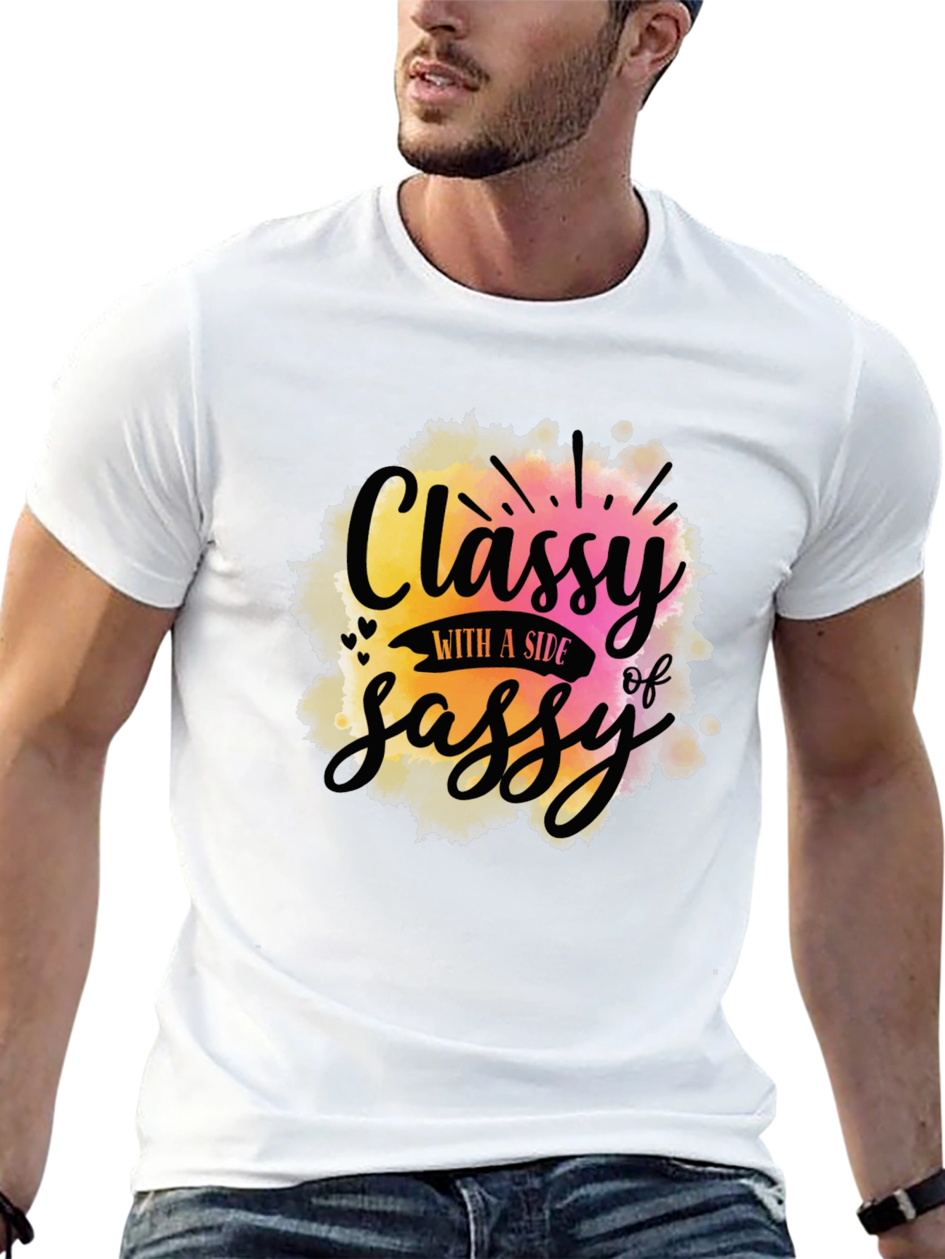 Black Classy With A Side of Sassy Graphic Tee view 13
