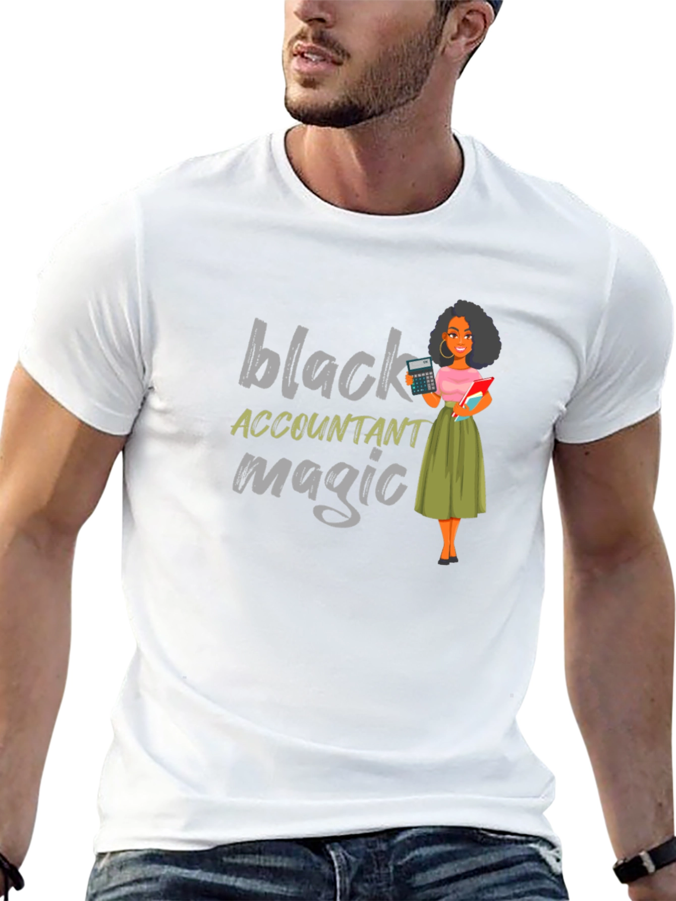 Black Black Accountant Magic T-Shirt view 13