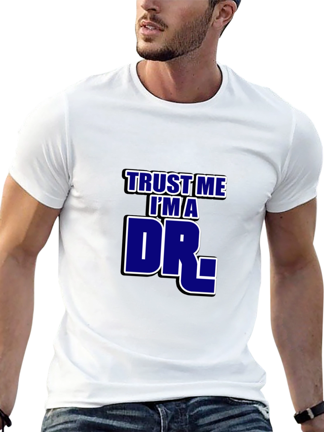 Black Trust Me I'm A Dr. T-Shirt - Novelty Graphic Tee view 13